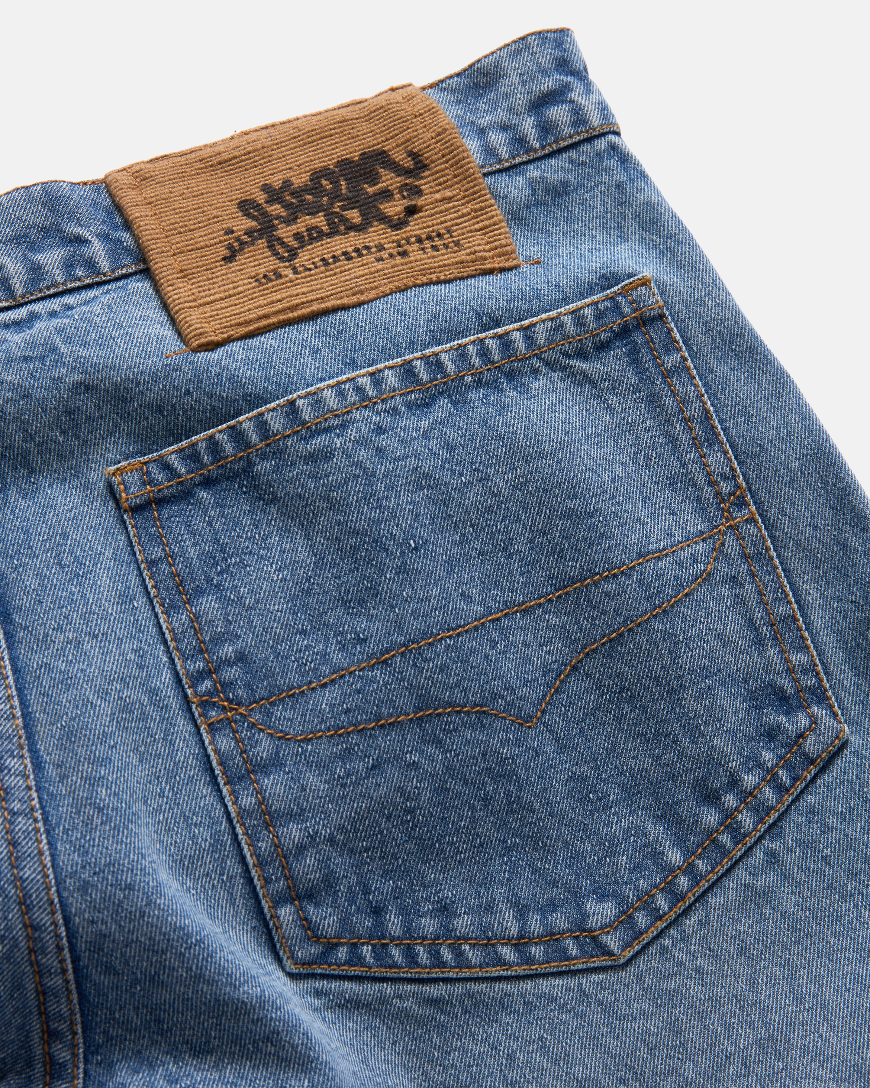 TENNER FIVE POCKET JEANS - 13 oz. MID-WASH DENIM