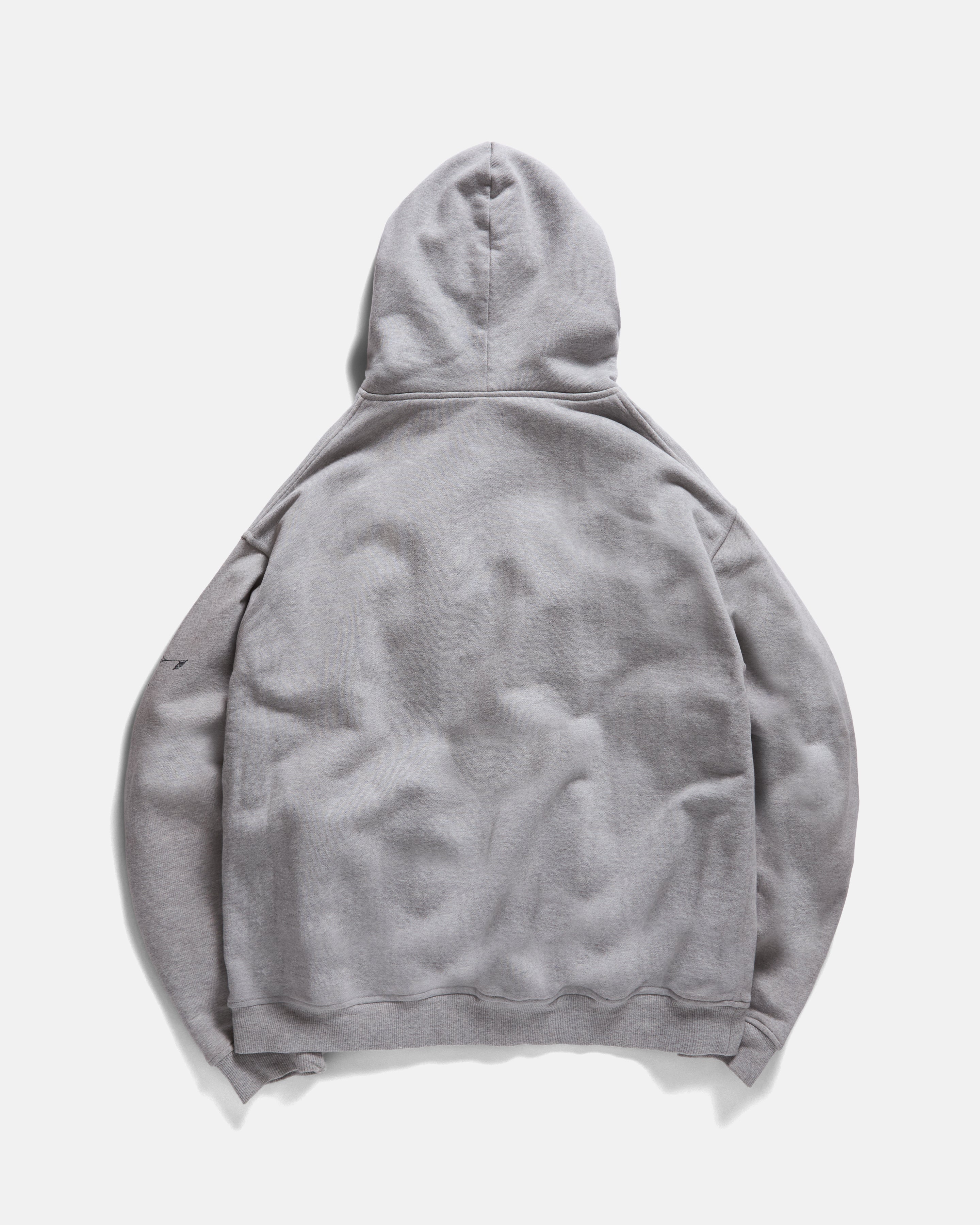 "CLOCKTOWER" TOLMIE FULLZIP SWEATSHIRT - PRACTICE HEATHER / MIDNIGHT NAVY 19oz. ALL COTTON FLEECE