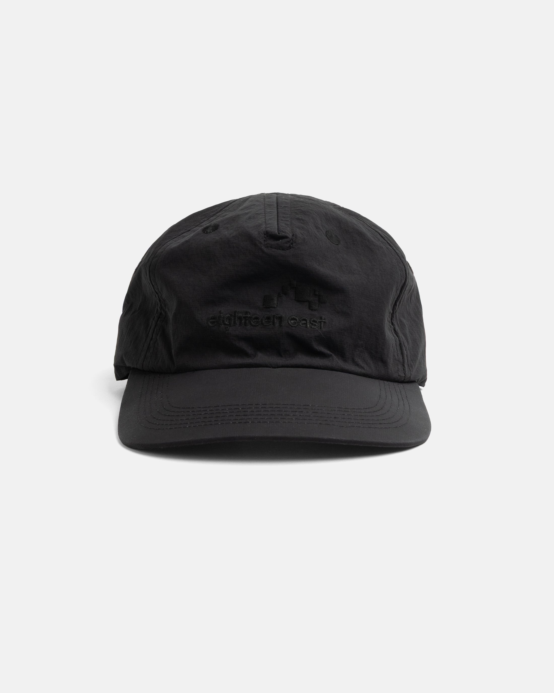 STOWE UNLINED 5 PANEL HAT - BLACK FEATHERWEIGHT MICRO RIPSTOP NYLON