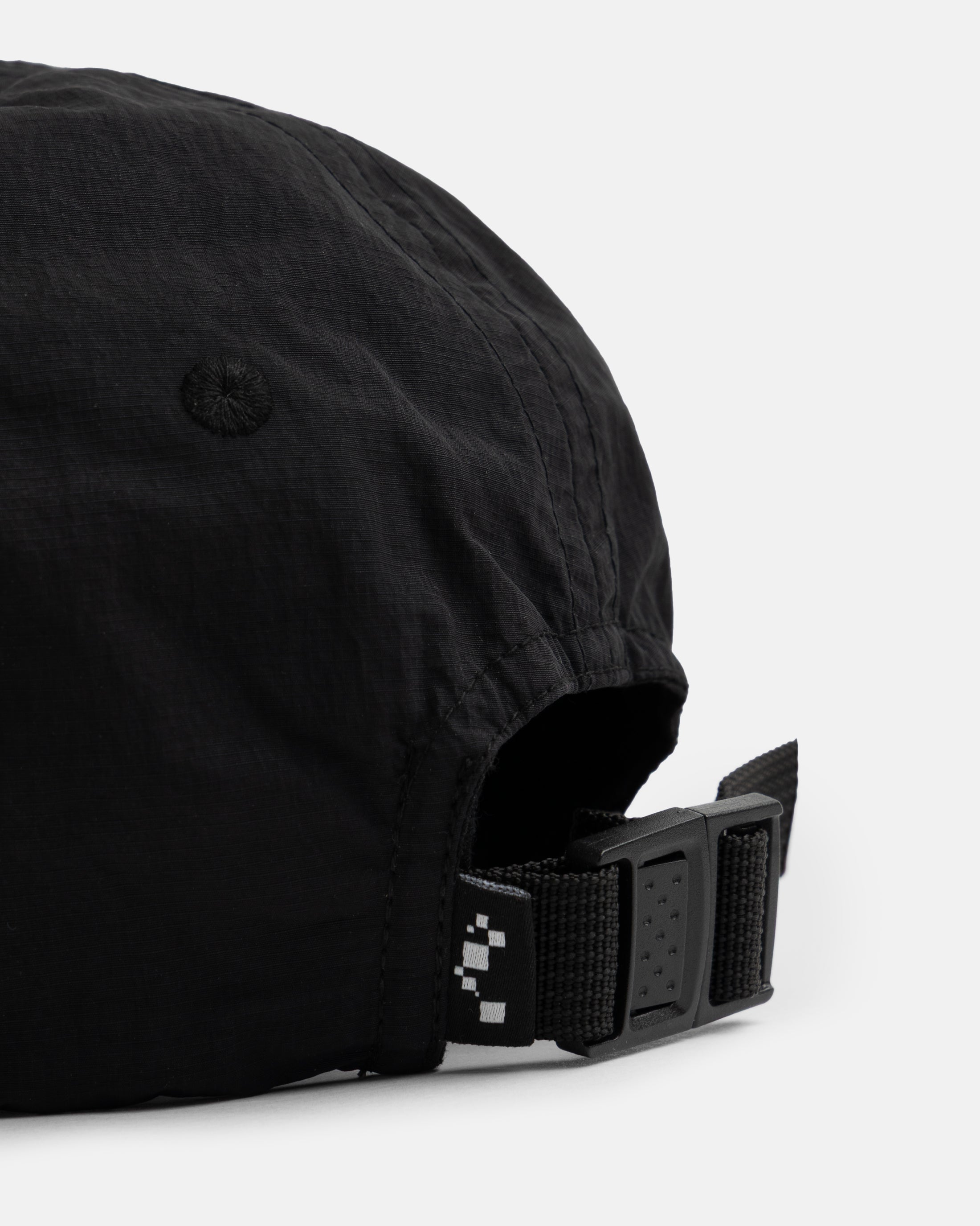 STOWE UNLINED 5 PANEL HAT - BLACK FEATHERWEIGHT MICRO RIPSTOP NYLON