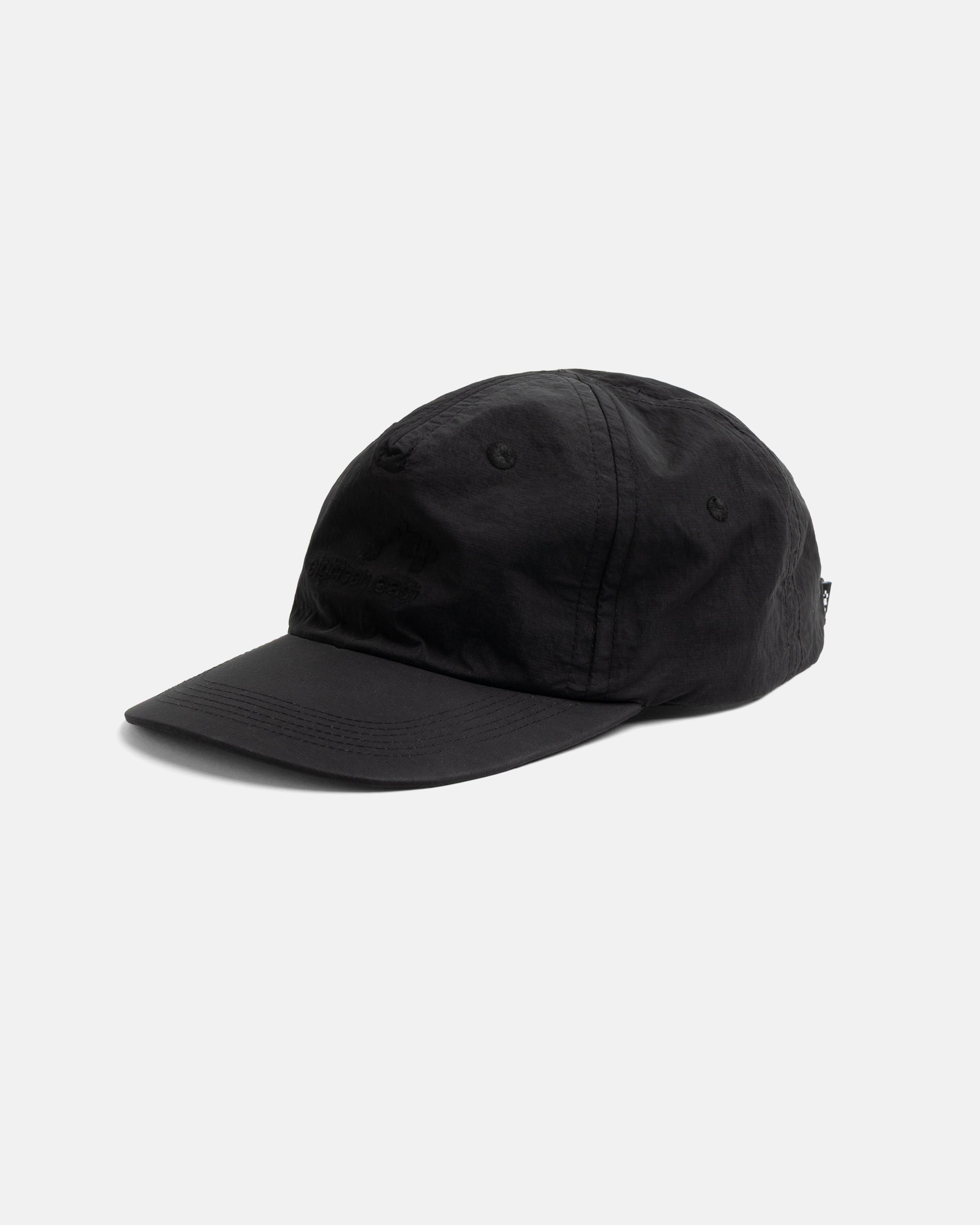 STOWE UNLINED 5 PANEL HAT - BLACK FEATHERWEIGHT MICRO RIPSTOP NYLON