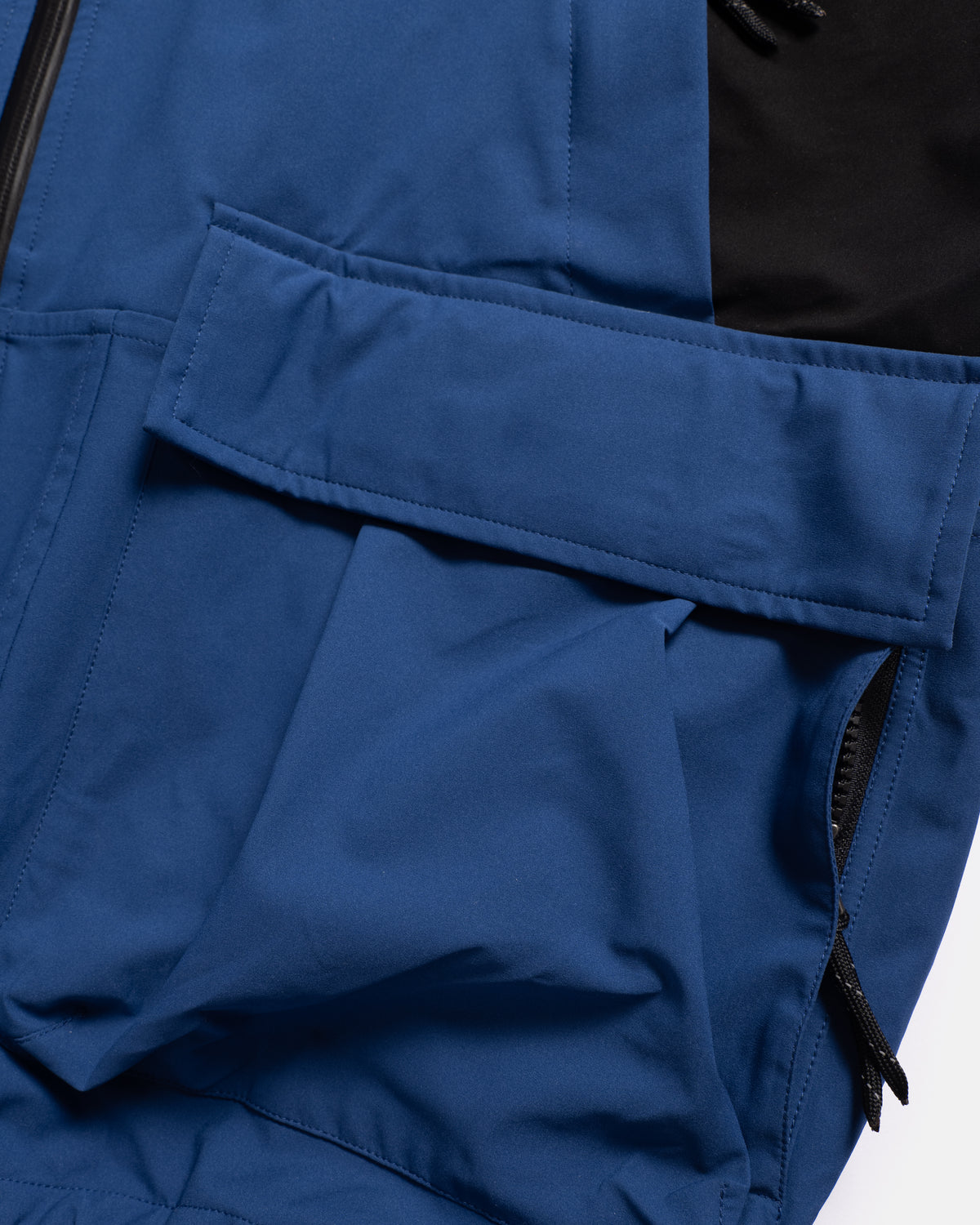 KEENAN'S CASCADE OUTDOOR PROTECTION SYSTEM HOODED SHELL - FADED ROYAL / BLACK WATER-REPELLENT 3L BONDED MEMBRANE