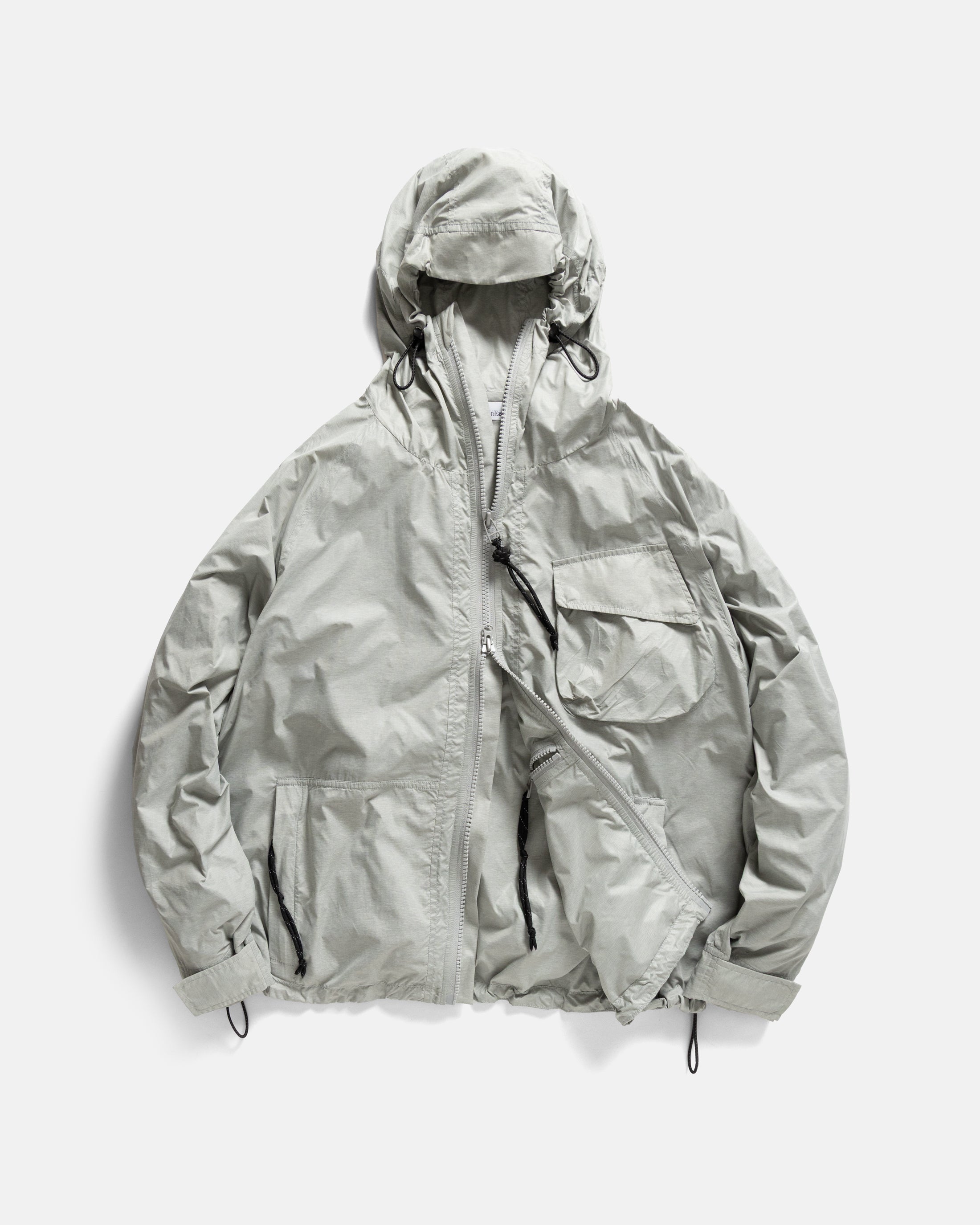 CATA HOODED JACKET - FOG HEATHER FEATHERWEIGHT MICRO RIPSTOP NYLON