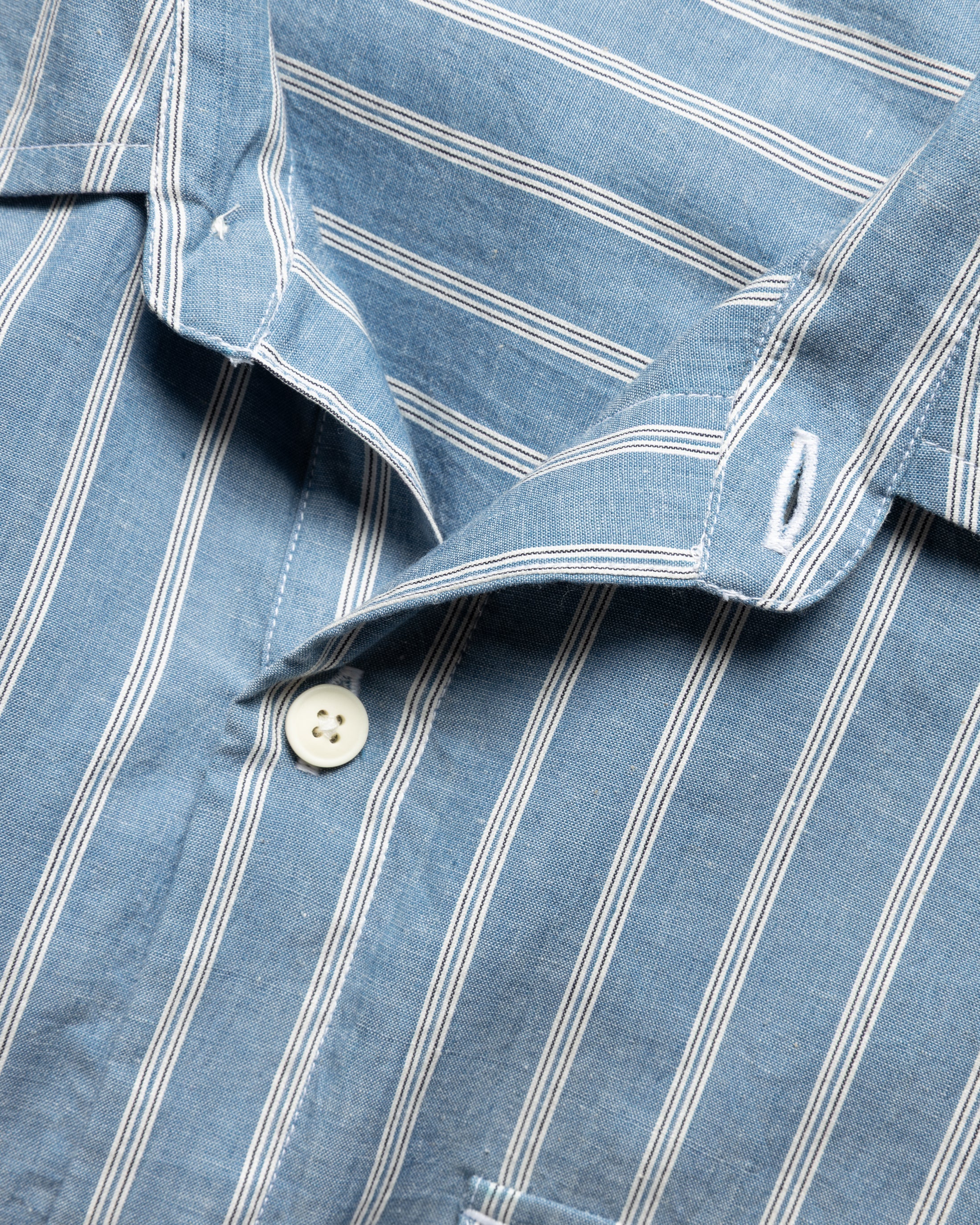 UDAI KURTA - CHAMBRAY / WHITE / NAVY YARN DYED END ON END COTTON