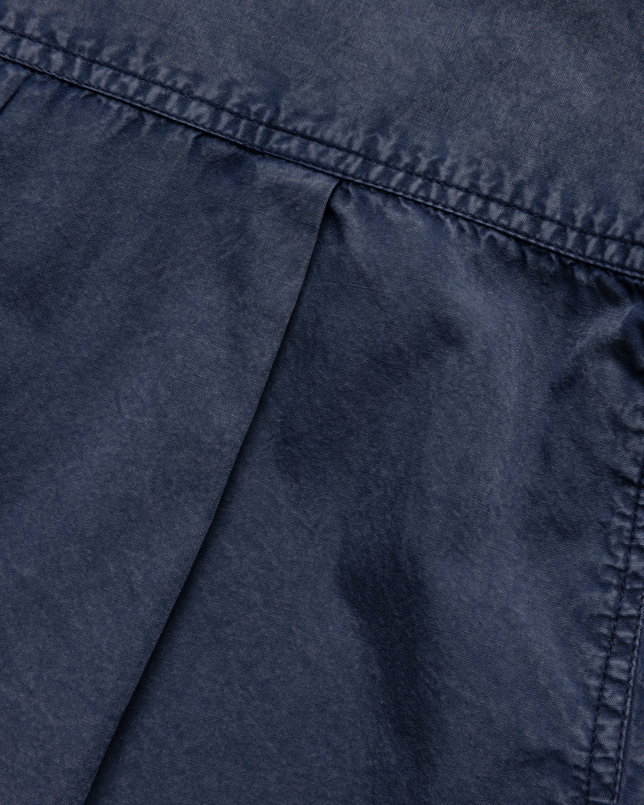WES STRAIGHT HEM WORK SHIRT - WASHED NAVY PIGMENT DYED POPLIN