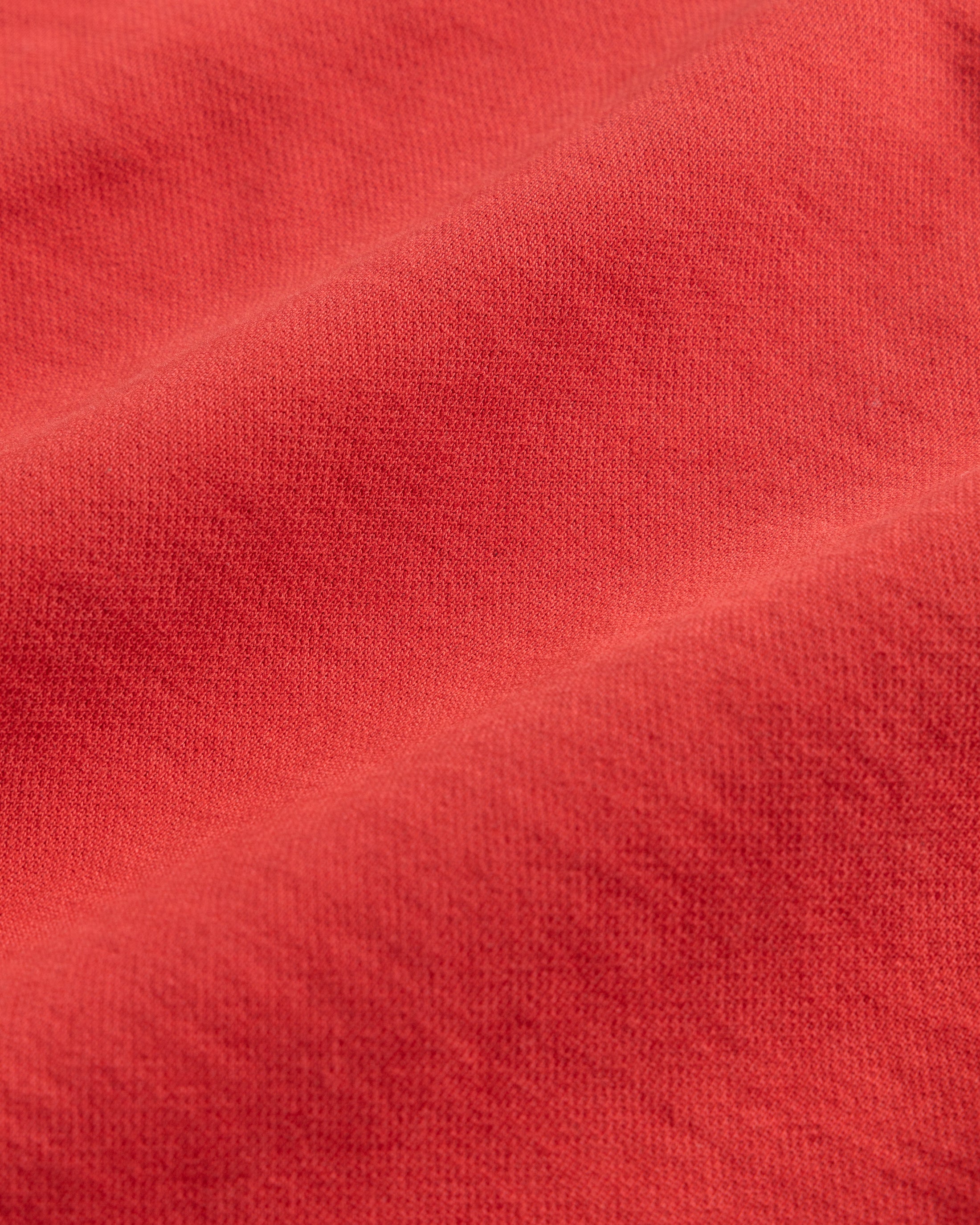 COLLAN ZIP COLLARED SWEATSHIRT - FADED RED 19oz. ALL COTTON LOOPBACK TERRY FLEECE