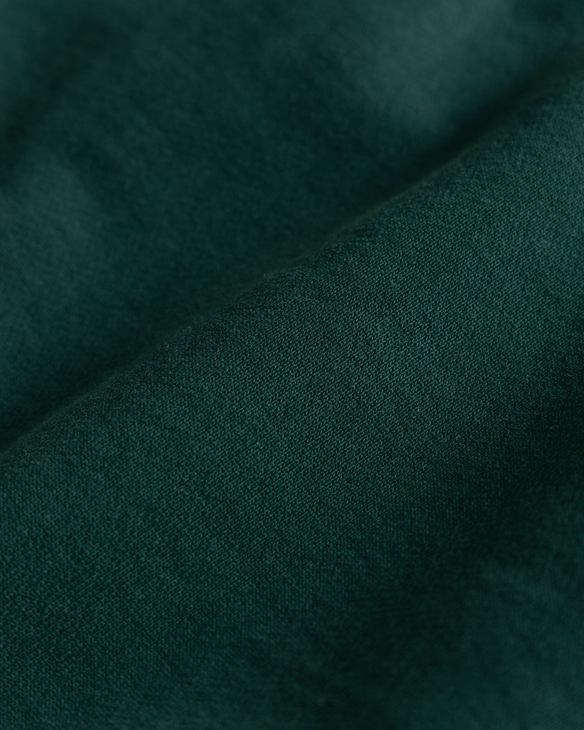 COLLAN ZIP COLLARED SWEATSHIRT - DEEP FOREST 19oz. ALL COTTON LOOPBACK TERRY FLEECE