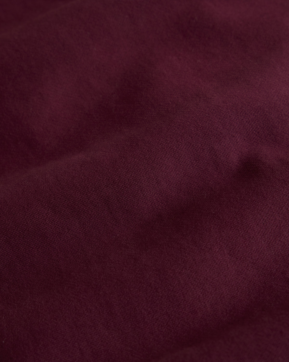 COLLAN ZIP COLLARED SWEATSHIRT - BORDEAUX 19oz. ALL COTTON LOOPBACK TERRY FLEECE