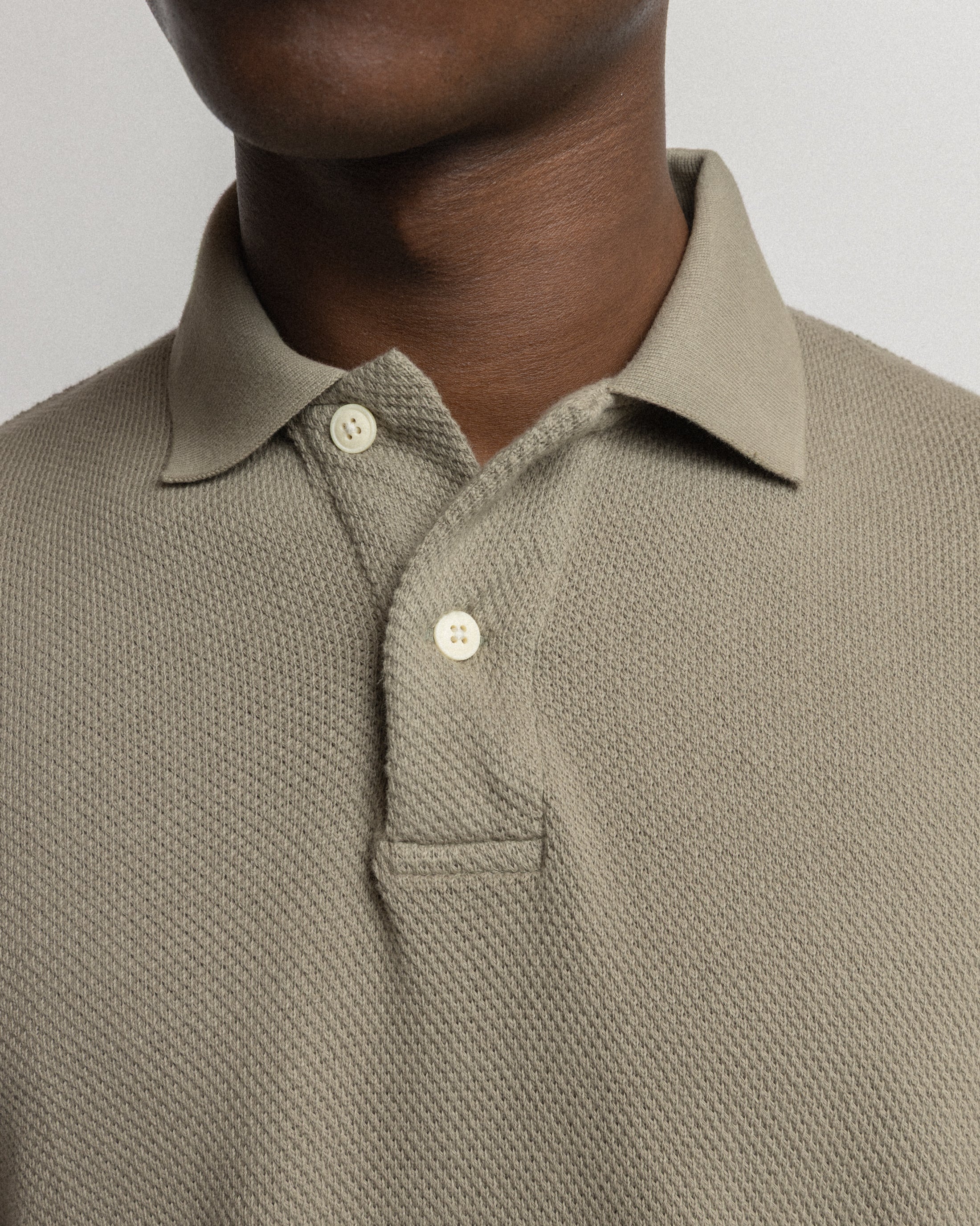 COTTAGE SS GIANT POLO - AGED SAGE COTTON PIQUE