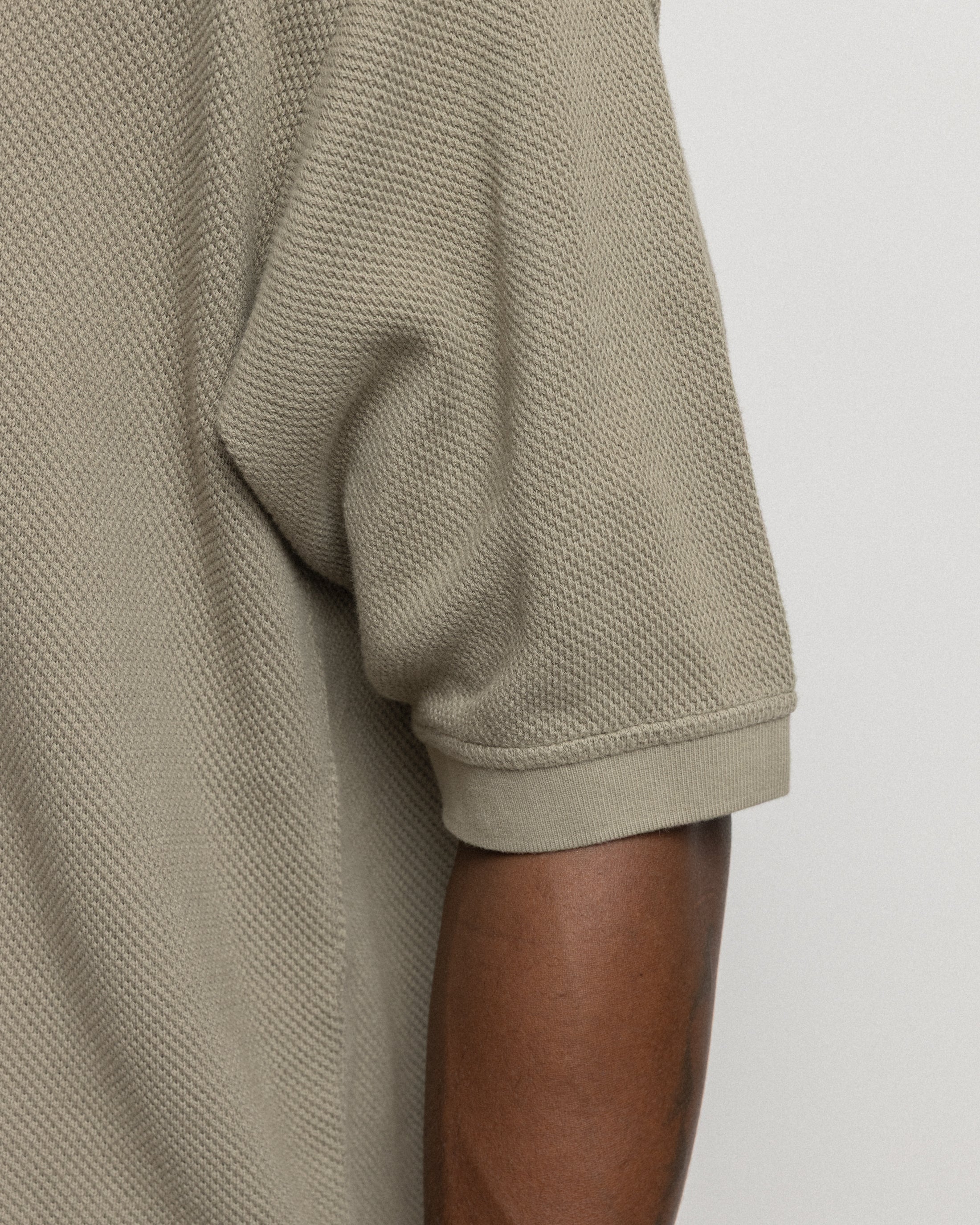 COTTAGE SS GIANT POLO - AGED SAGE COTTON PIQUE