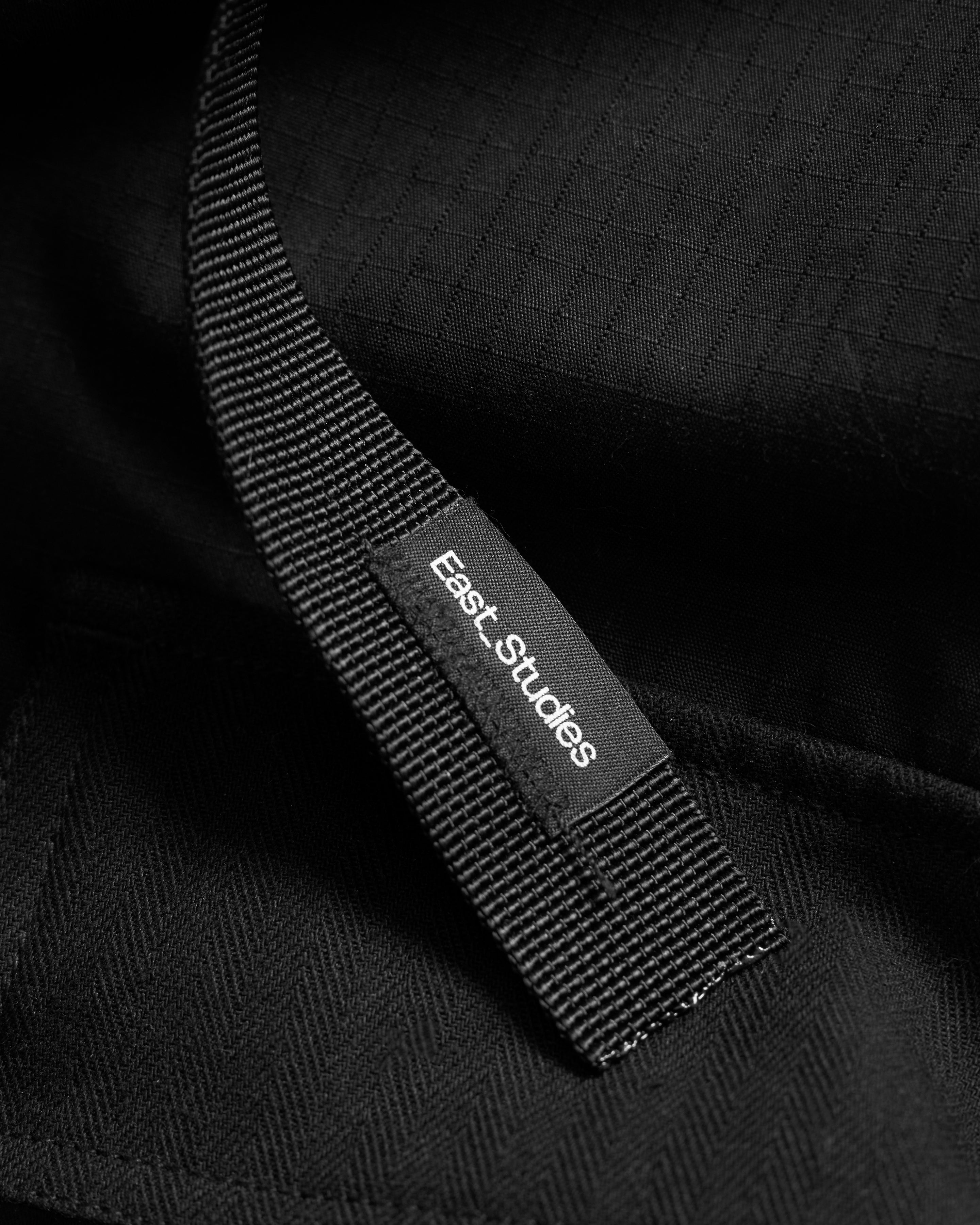 EAST STUDIES MP-109 MOUNTAIN PANT - ELFIN SADDLE COTTON RIPSTOP / SUNBLEACHED BLACK WASHED WAXED COTTON / BLACK HBT MIL-SPEC COTTON