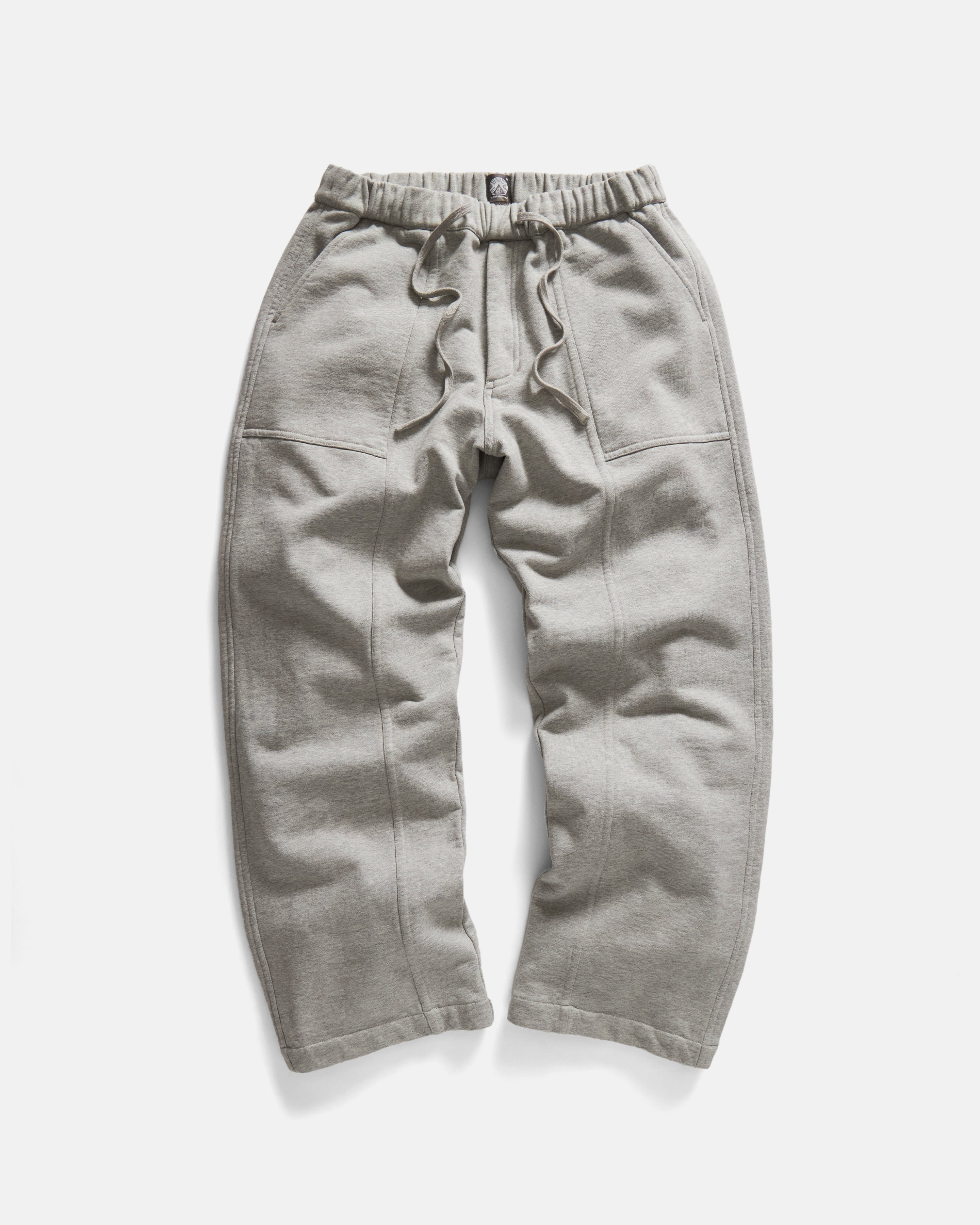 ROY BAKER SWEATPANT - GYM HEATHER ALL COTTON LOOPBACK TERRY FLEECE