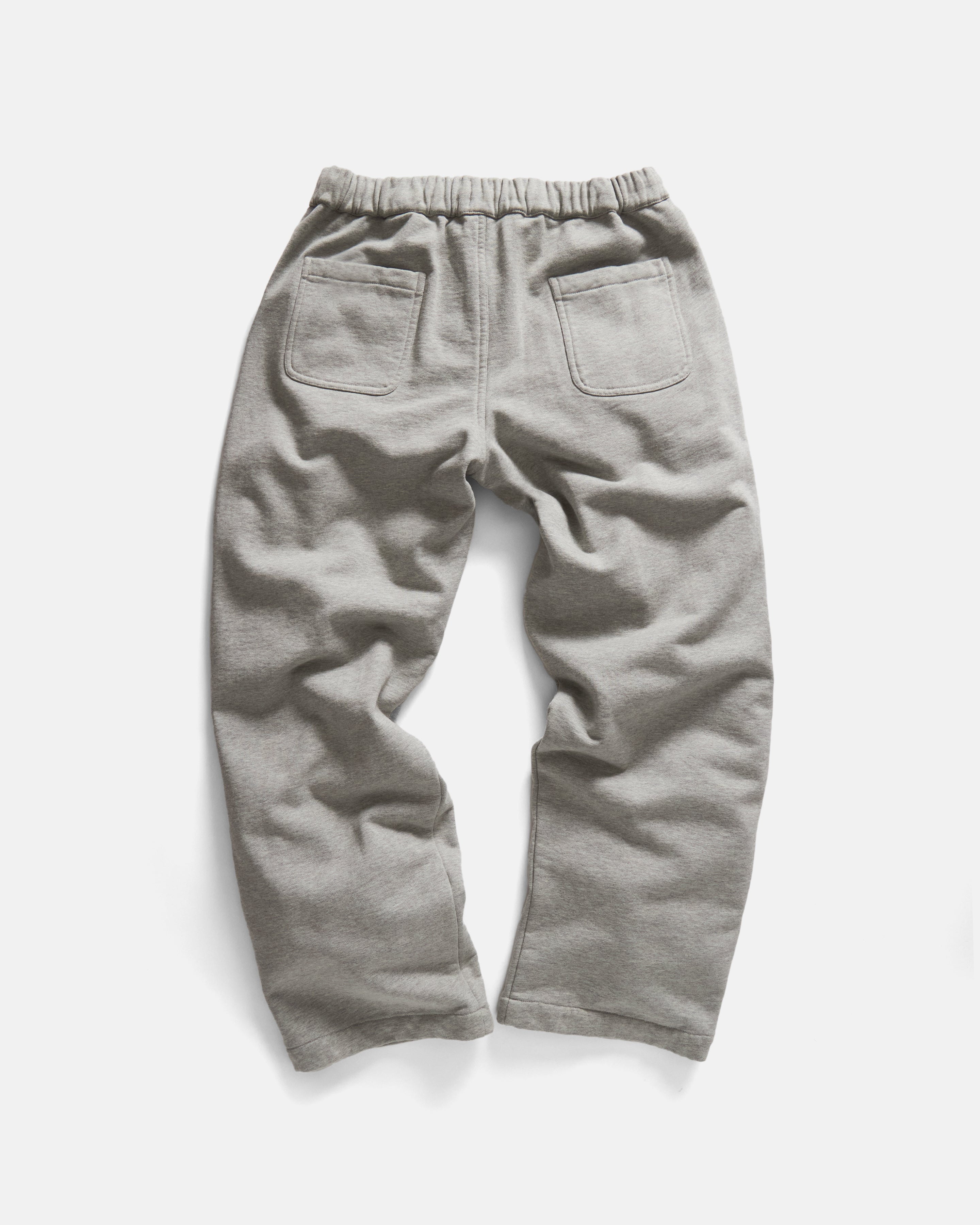 ROY BAKER SWEATPANT - GYM HEATHER ALL COTTON LOOPBACK TERRY FLEECE