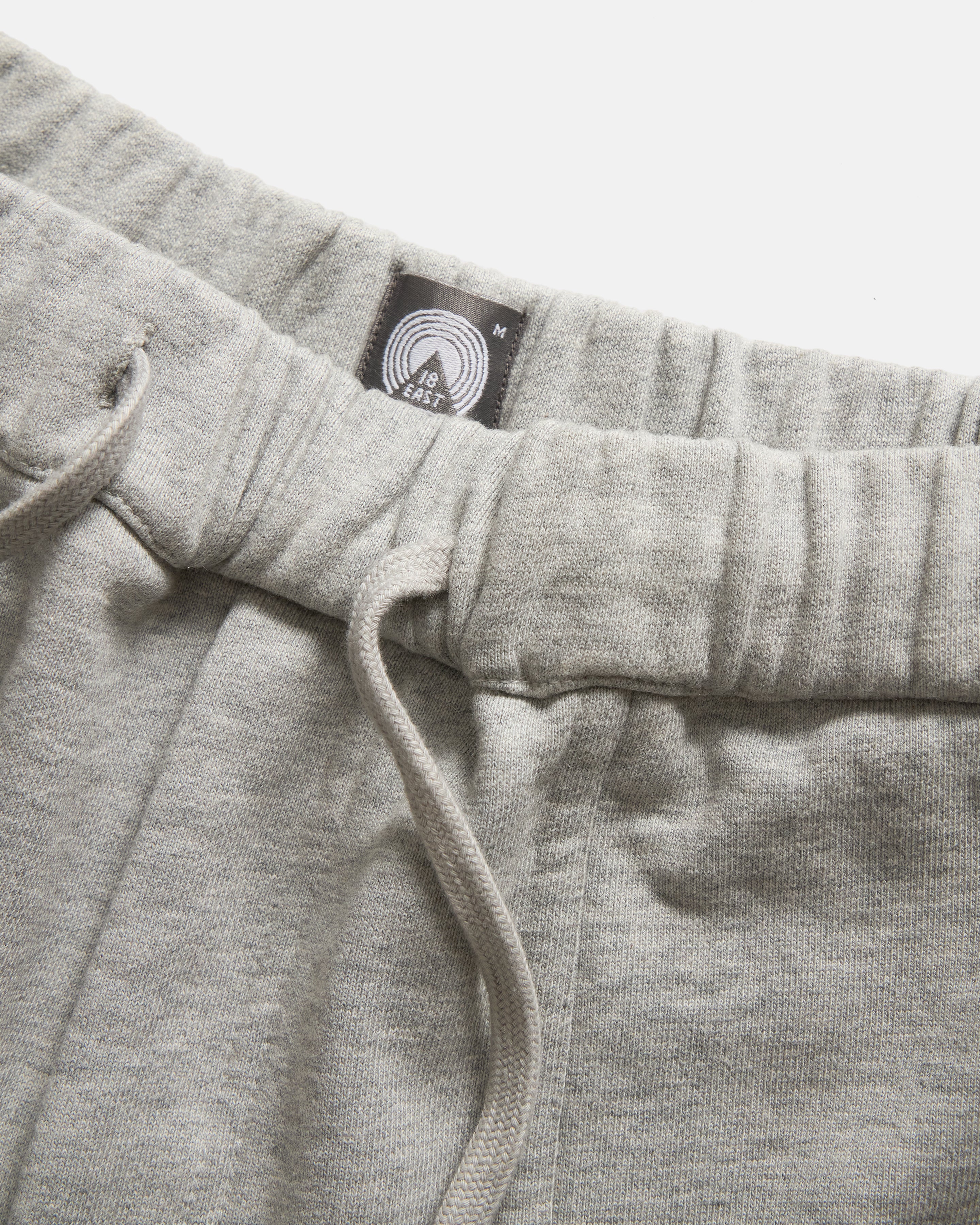 ROY BAKER SWEATPANT - GYM HEATHER ALL COTTON LOOPBACK TERRY FLEECE