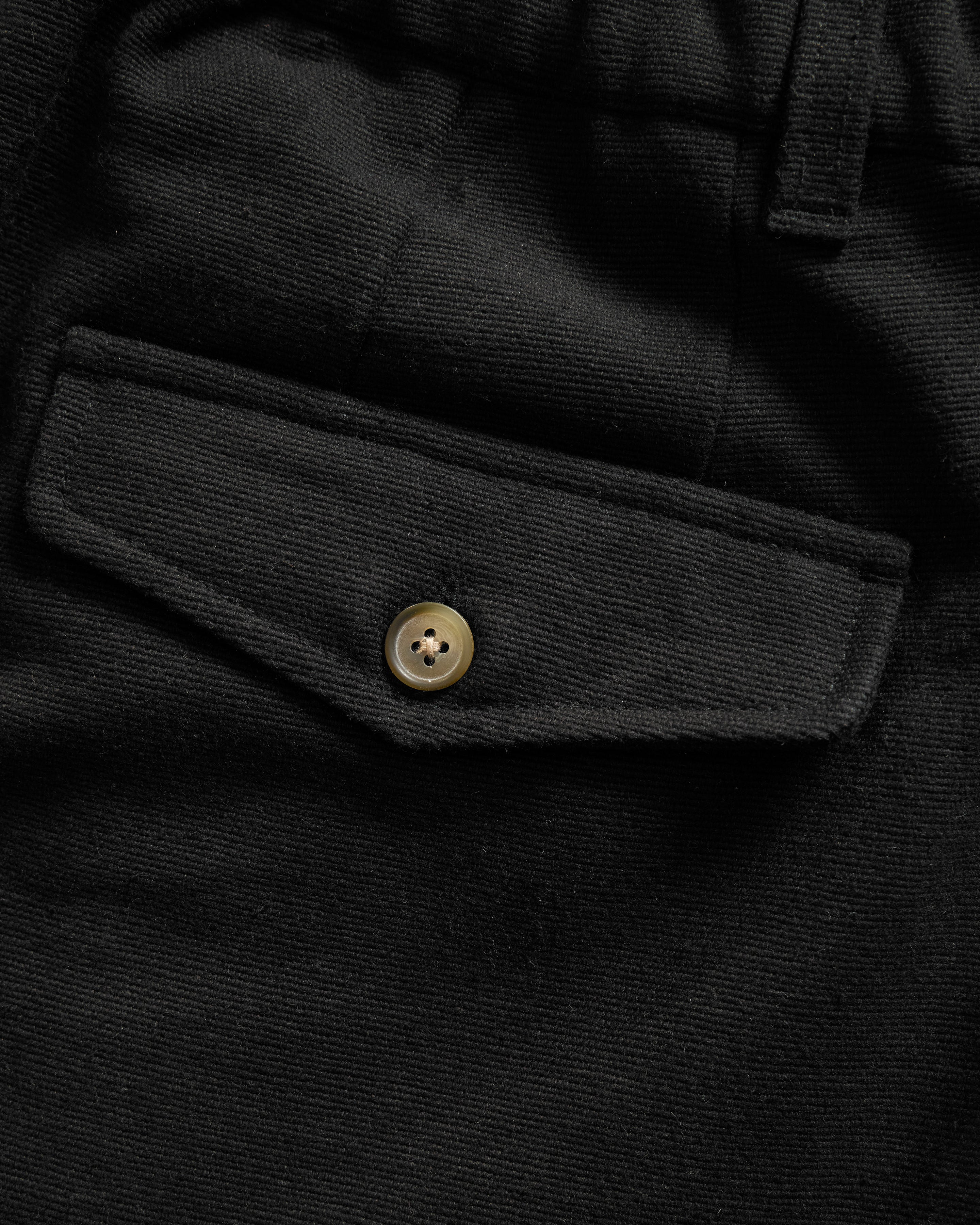 KELL PLEATED BIG PANT - BLACK HANDSPUN COTTON CANVAS