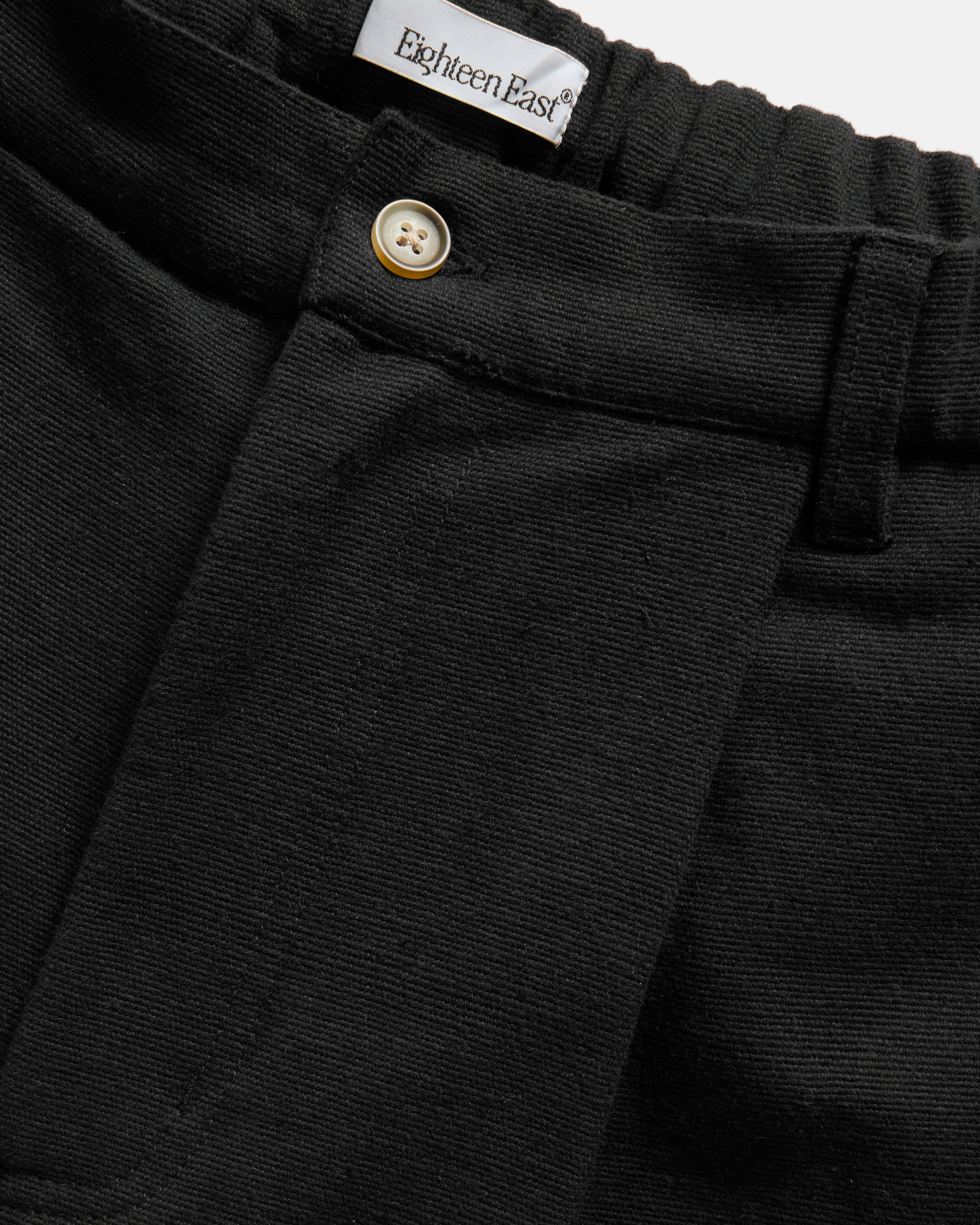 KELL PLEATED BIG PANT - BLACK HANDSPUN COTTON CANVAS