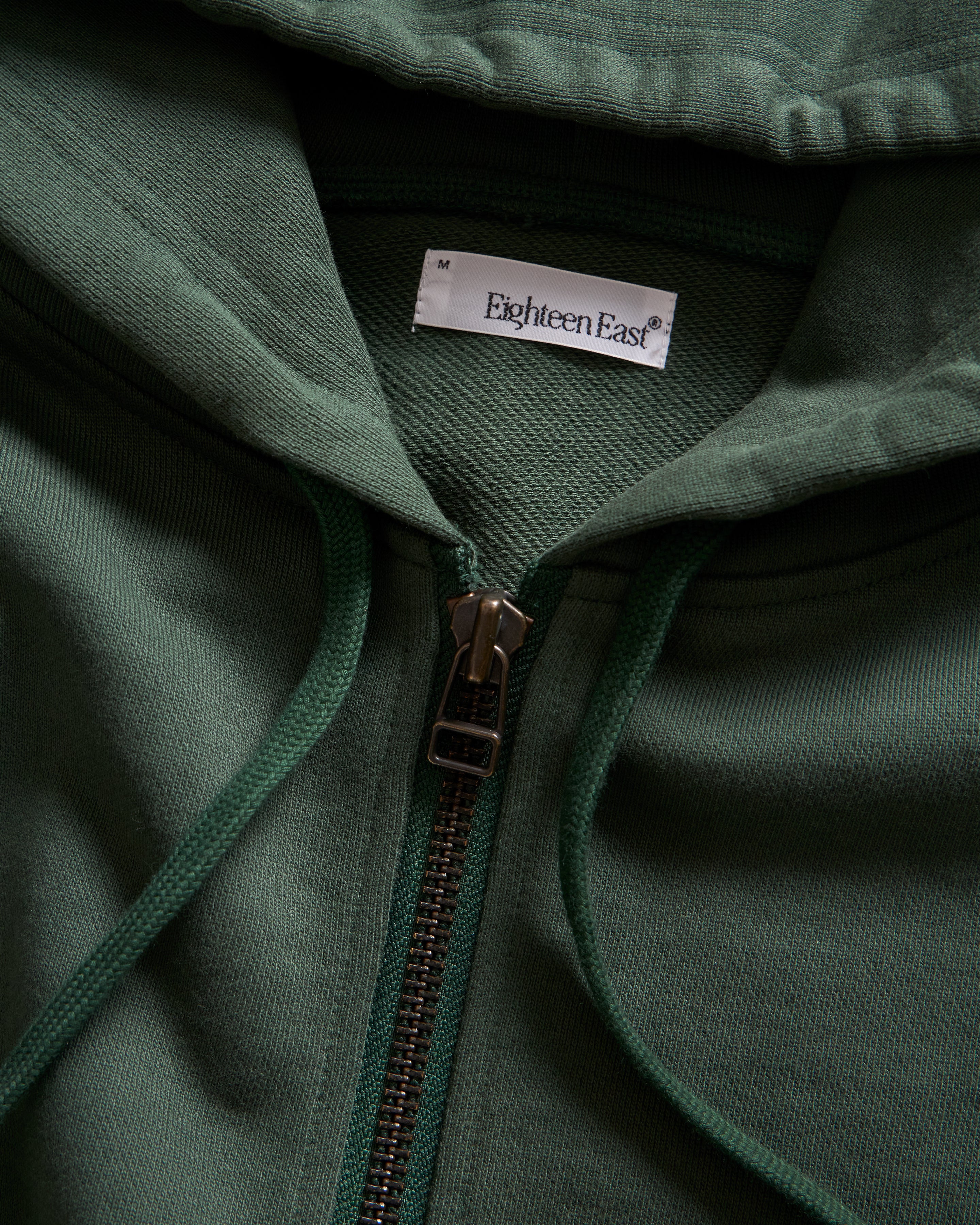 TOLMIE FULLZIP SWEATSHIRT - JUNGLE GREEN 19oz. ALL COTTON FLEECE
