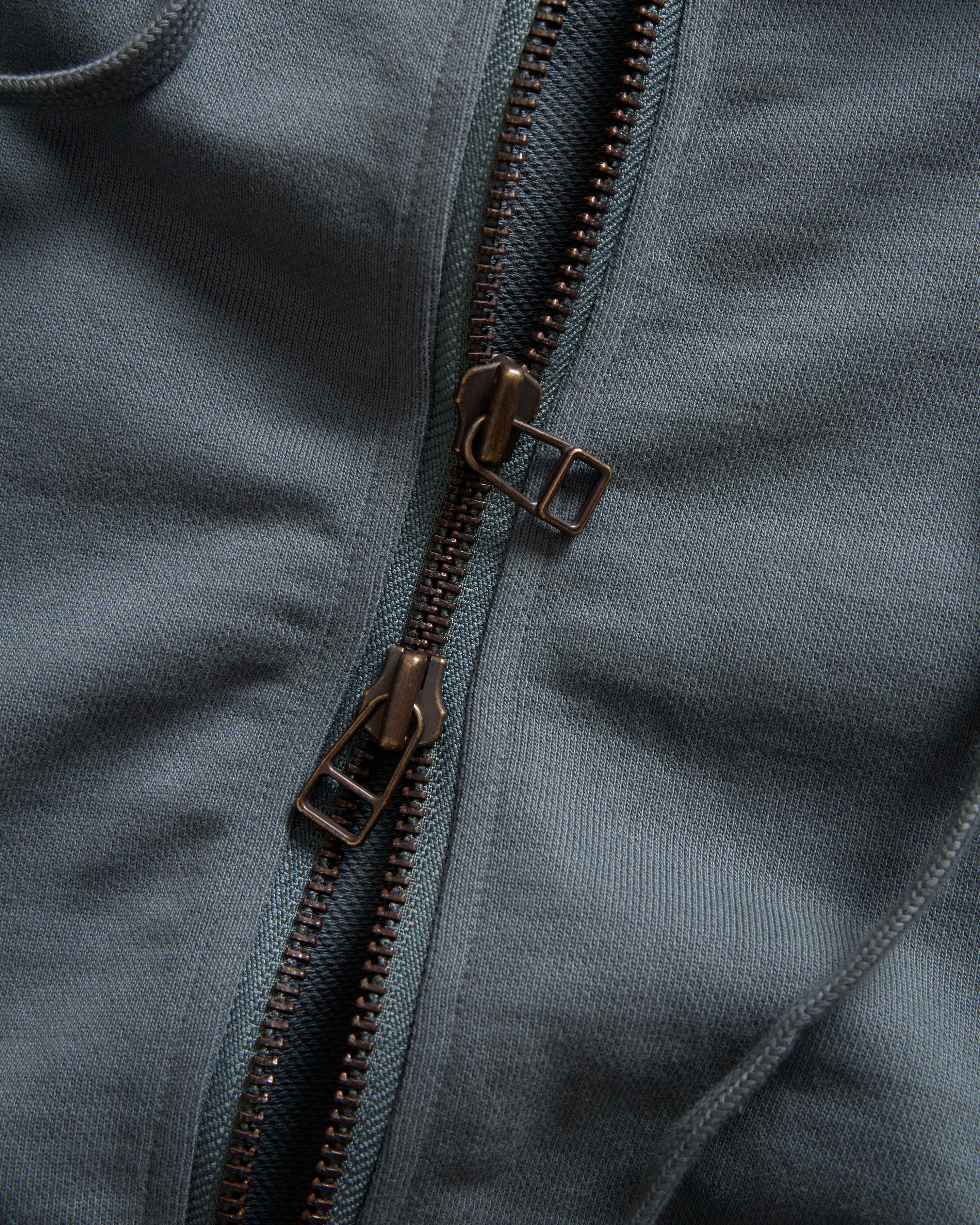 TOLMIE FULLZIP SWEATSHIRT - DARK SLATE BLUE 19oz. ALL COTTON FLEECE