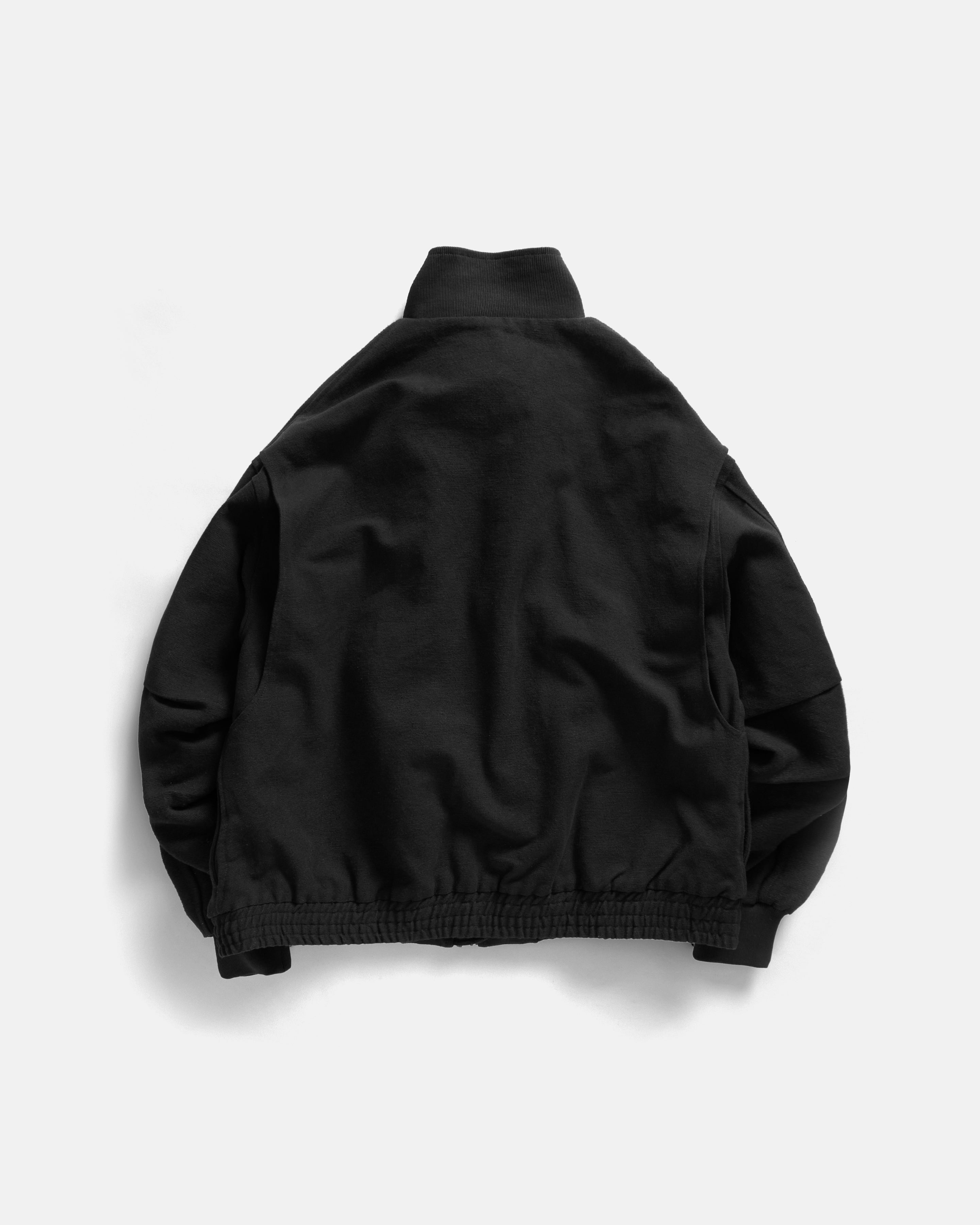 ASYMMETRIC WEP FLIGHT JACKET - BLACK HANDSPUN COTTON CANVAS