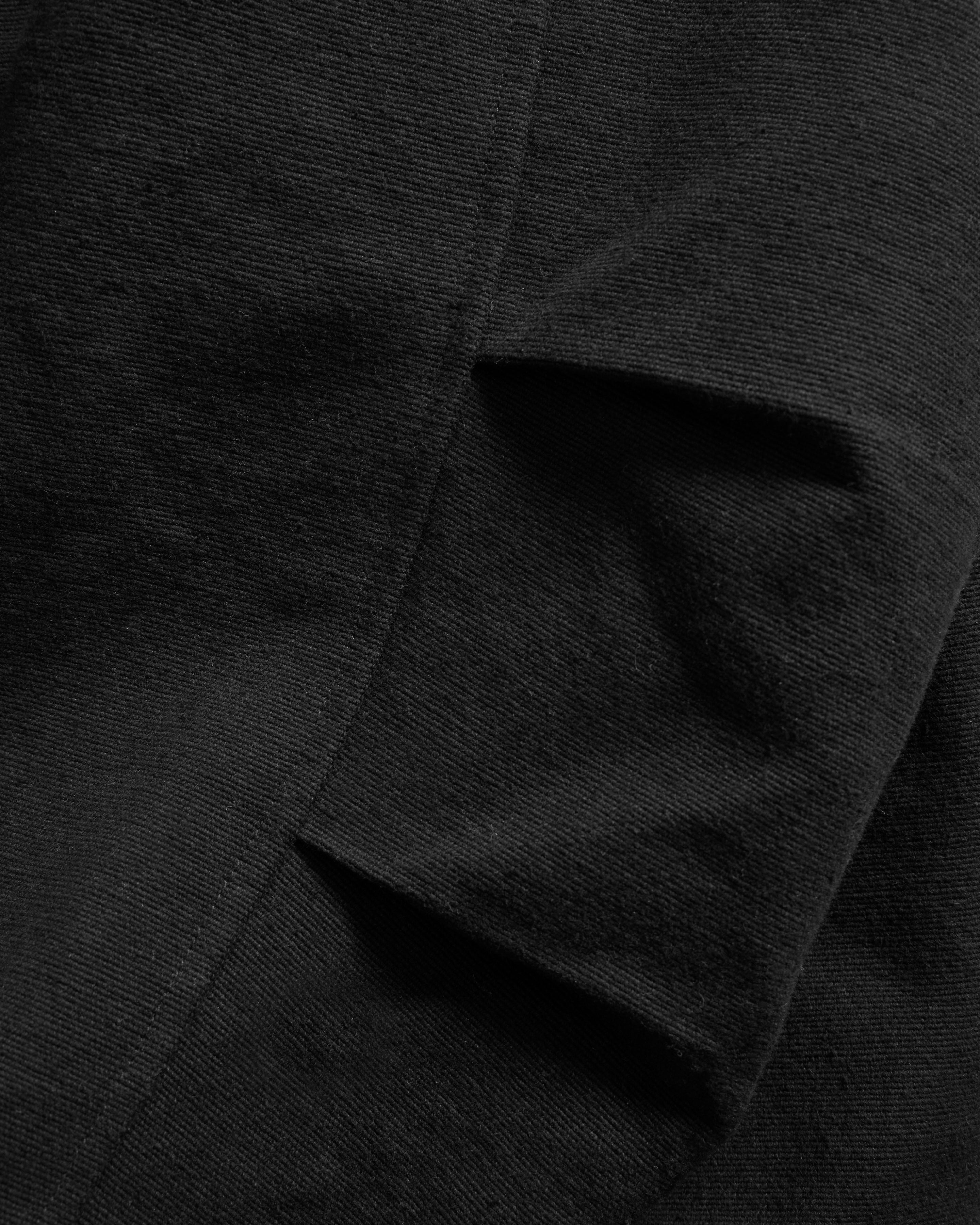 ASYMMETRIC WEP FLIGHT JACKET - BLACK HANDSPUN COTTON CANVAS