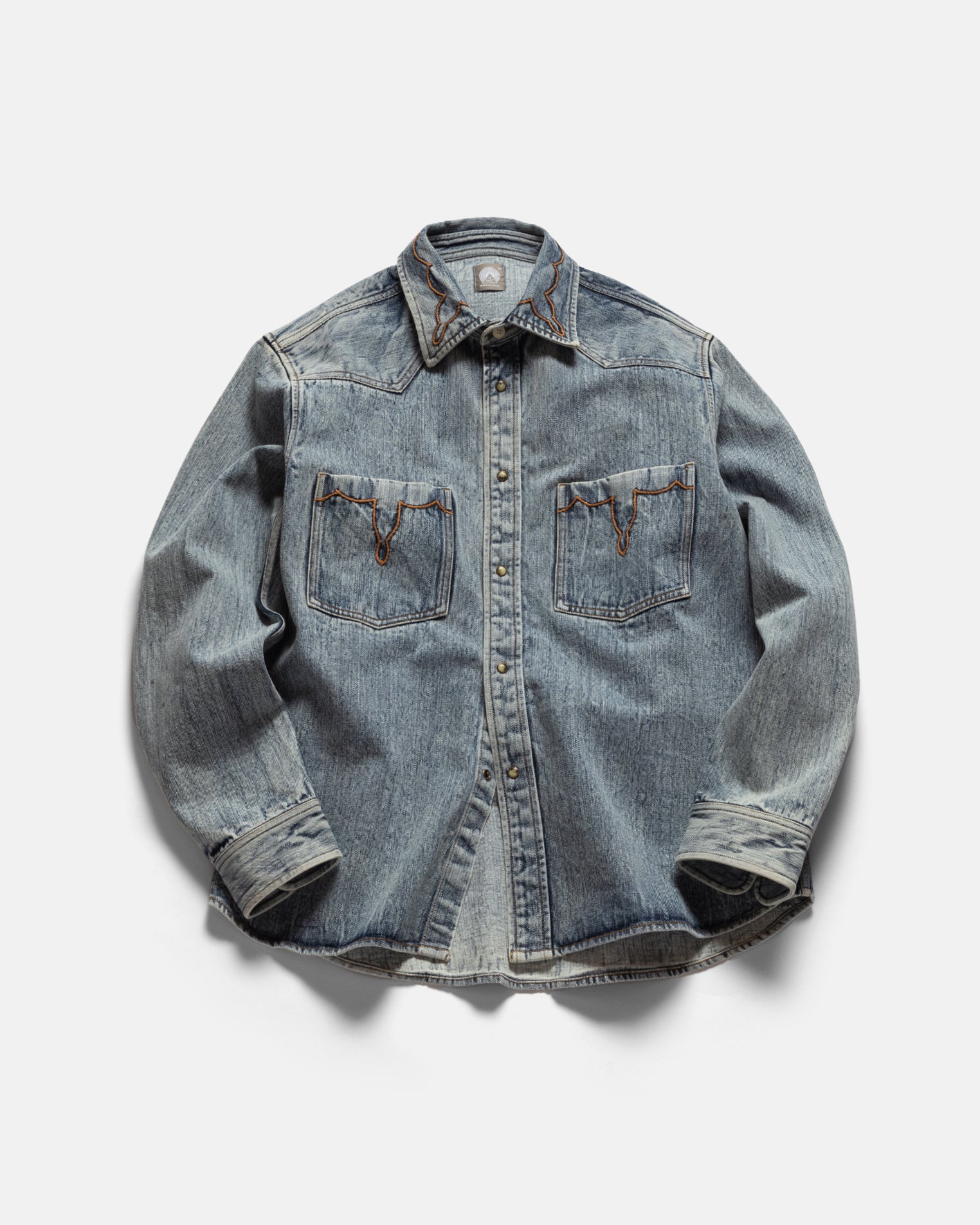 BAUMANN WESTERN SHIRT - BLEACHED 14oz INDIAN SLUB DENIM