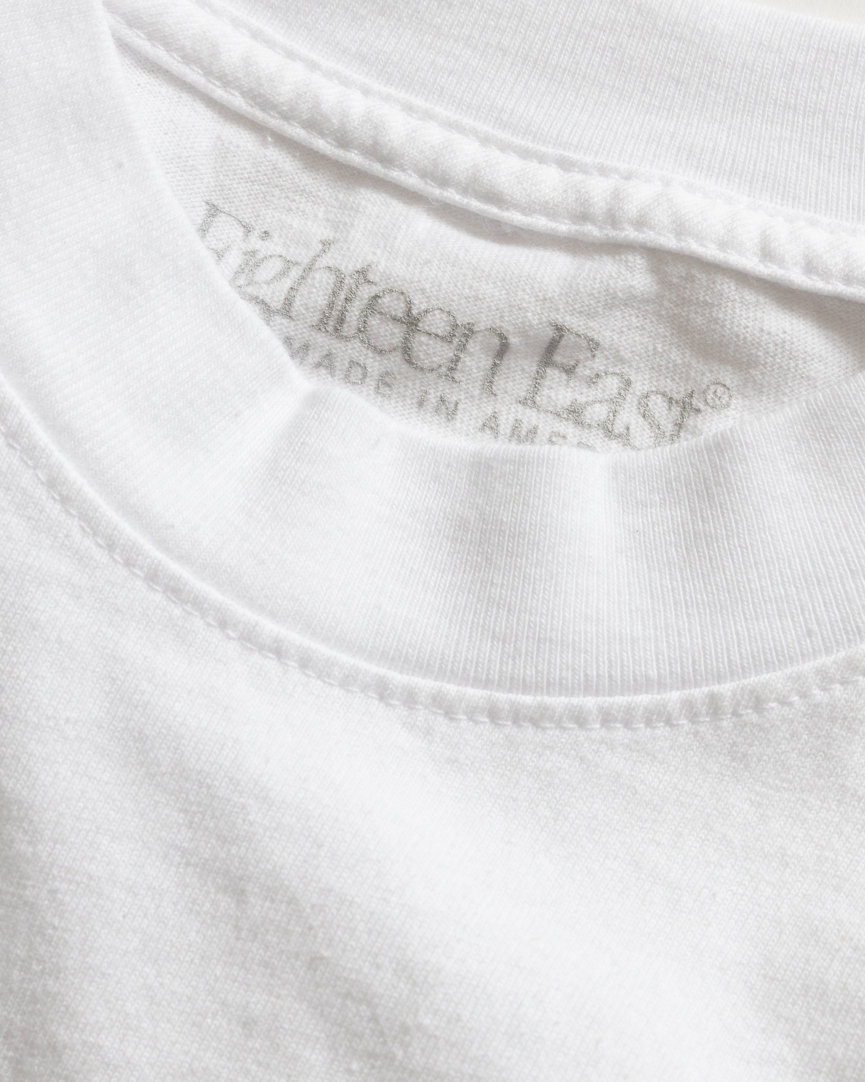 GLOBAL SERIF S/S TEE - WHITE / ROYAL / BLACK 6.5 oz. AMERICAN COTTON JERSEY