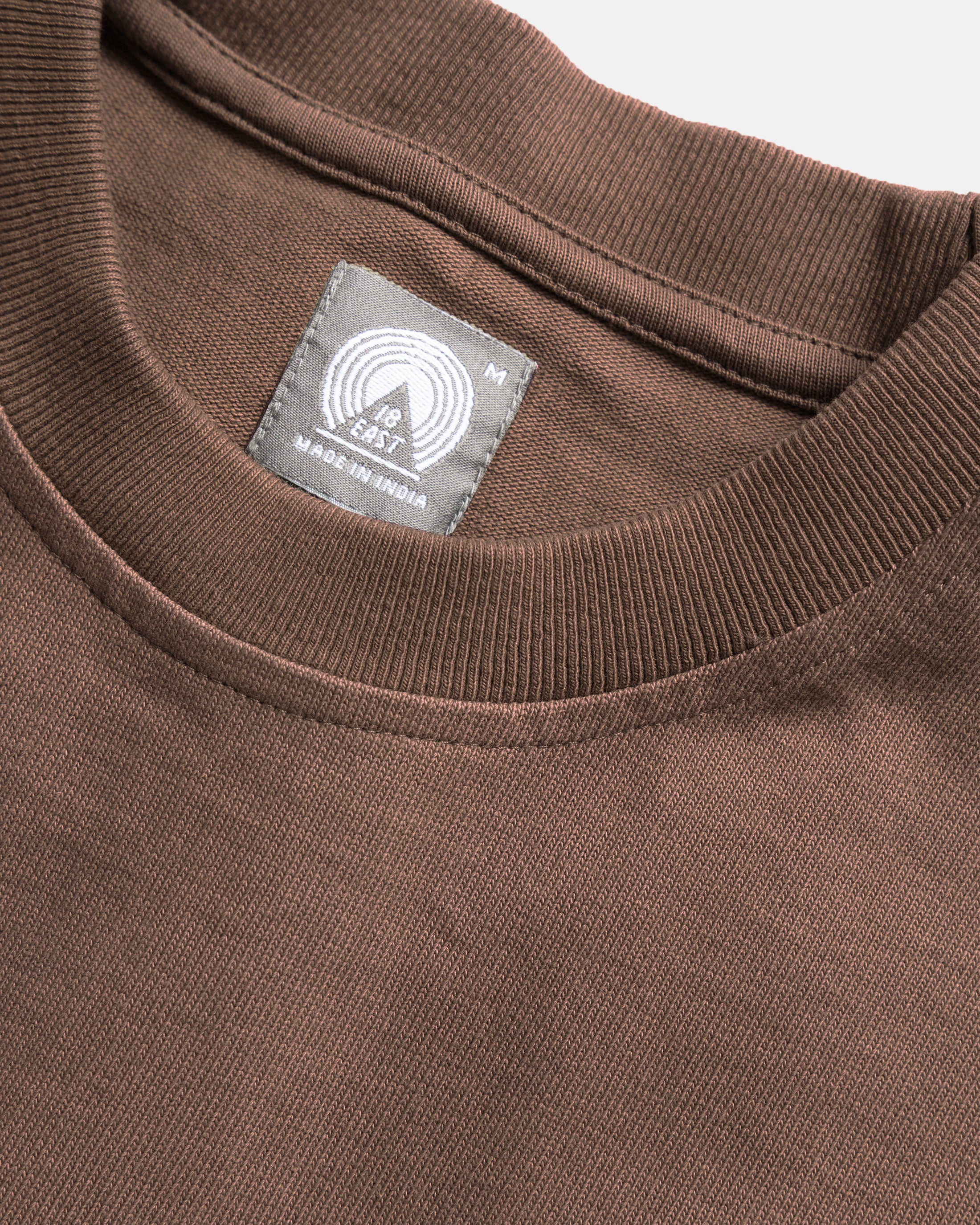 GRAHAME BIG TEE - FONDENTE BROWN HEAVYWEIGHT COTTON JERSEY
