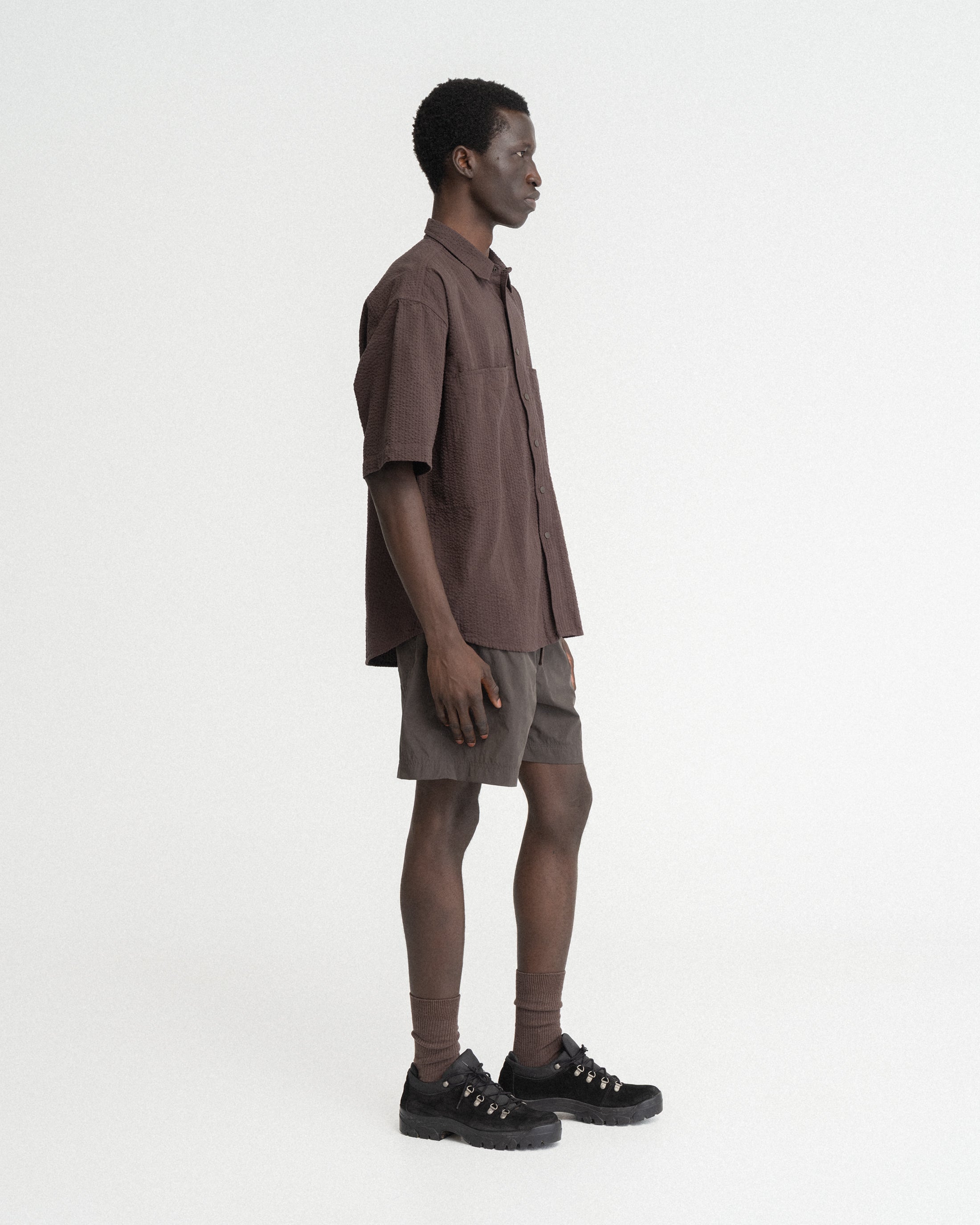 DOCK SWIM TRUNKS - DEEP OLIVE WATER-REPELLENT NYLON