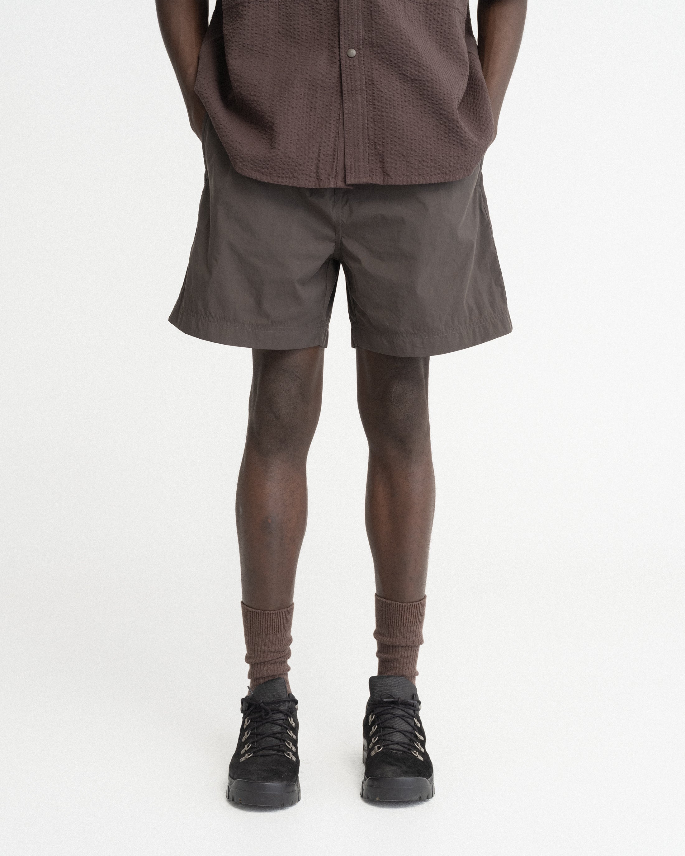 DOCK SWIM TRUNKS - DEEP OLIVE WATER-REPELLENT NYLON