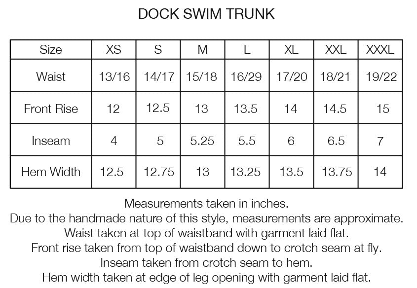 DOCK SWIM TRUNKS - ELEPHANT BLUE WATER-REPELLENT NYLON