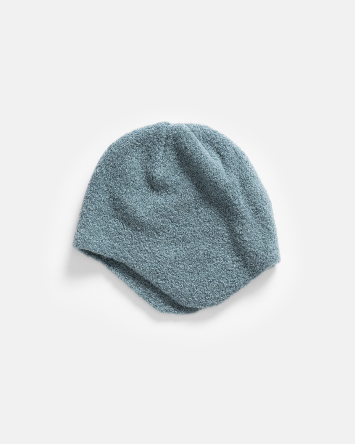 ROTOTO ALPACA BOUCLE EAR FLAP BEANIE - SMOKE BLUE