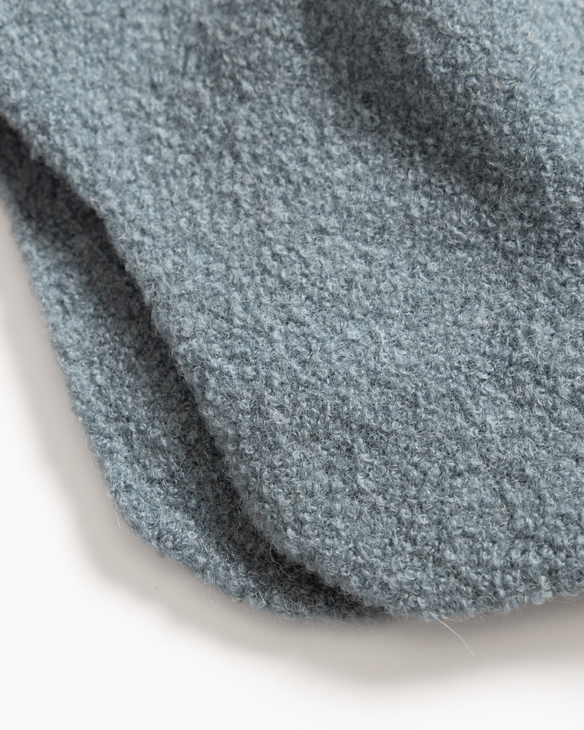 ROTOTO ALPACA BOUCLE EAR FLAP BEANIE - SMOKE BLUE
