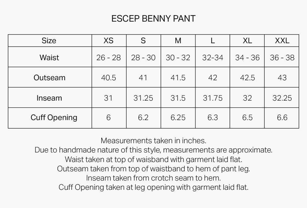 18EAST + Earth\Studies ESCEP BENNY PANT - TERRA DABU DYED ORGANIC COTTON FLEECE