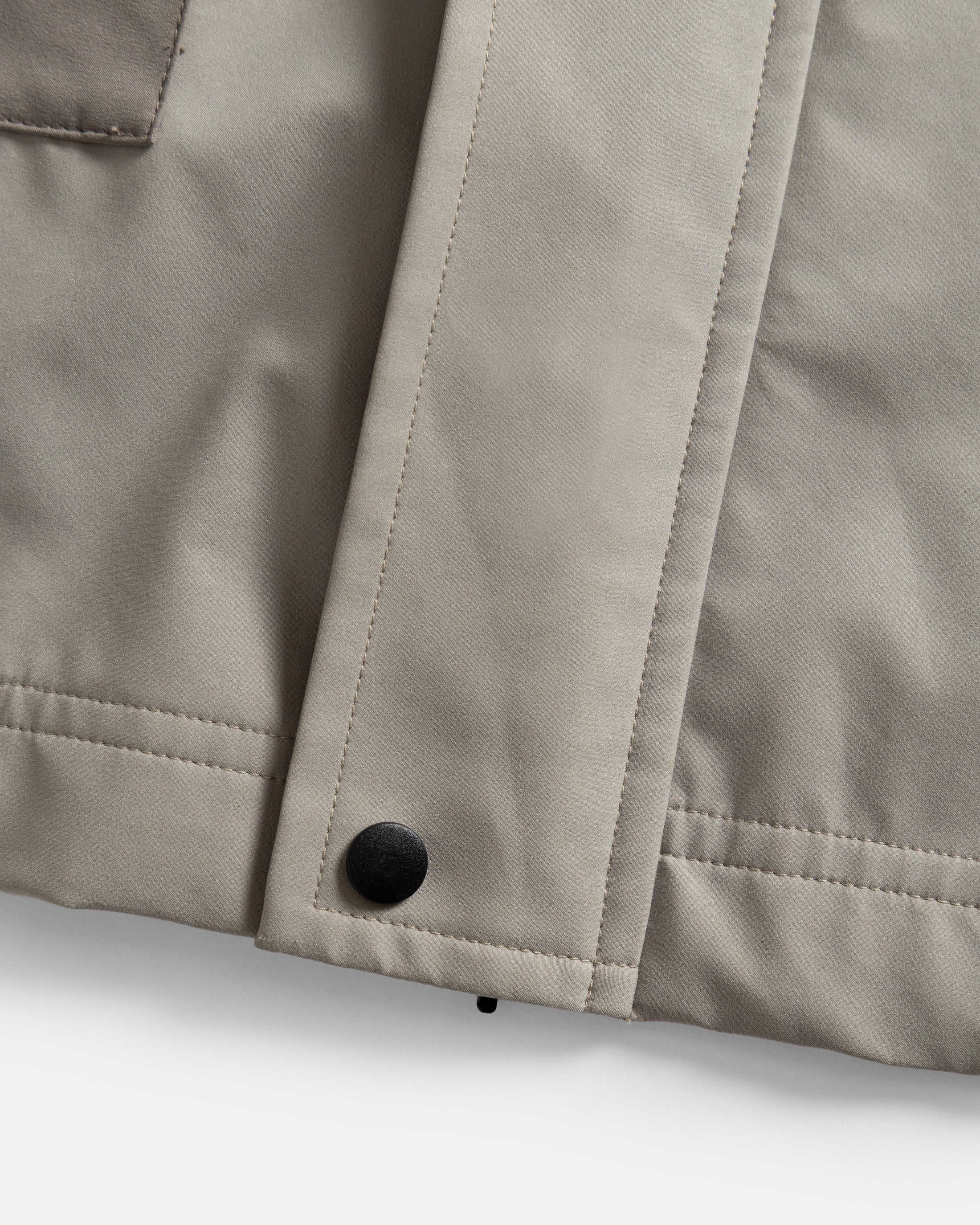 EAST STUDIES MS-120 SHIFT JACKET - STONE / MORCELLA WEATHER-REPELLENT 3L BONDED MEMBRANE