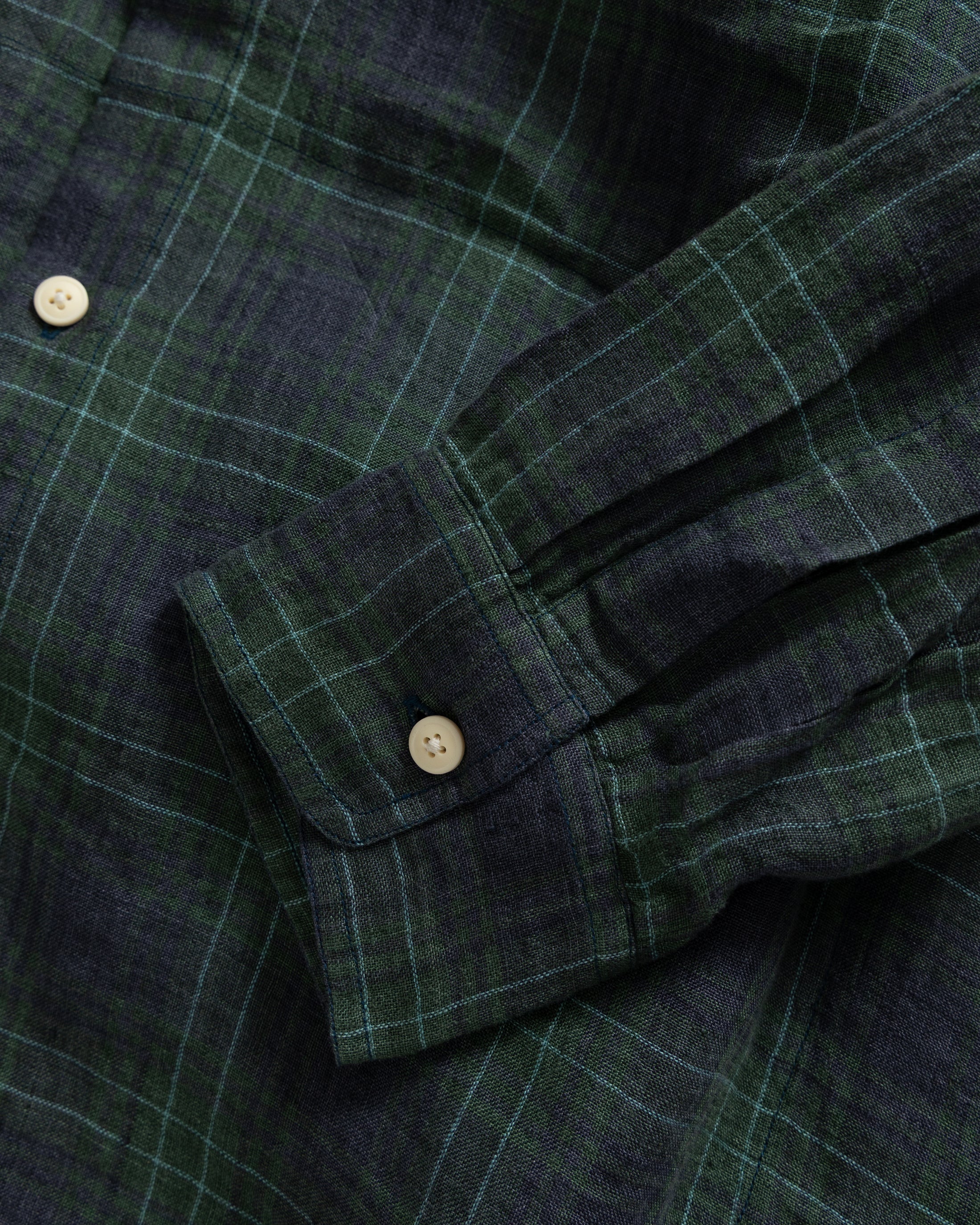 EASY KURTA - SHADED GRASS / SUMMER NAVY / INDIGO BLACKWATCH BELGIAN LINEN