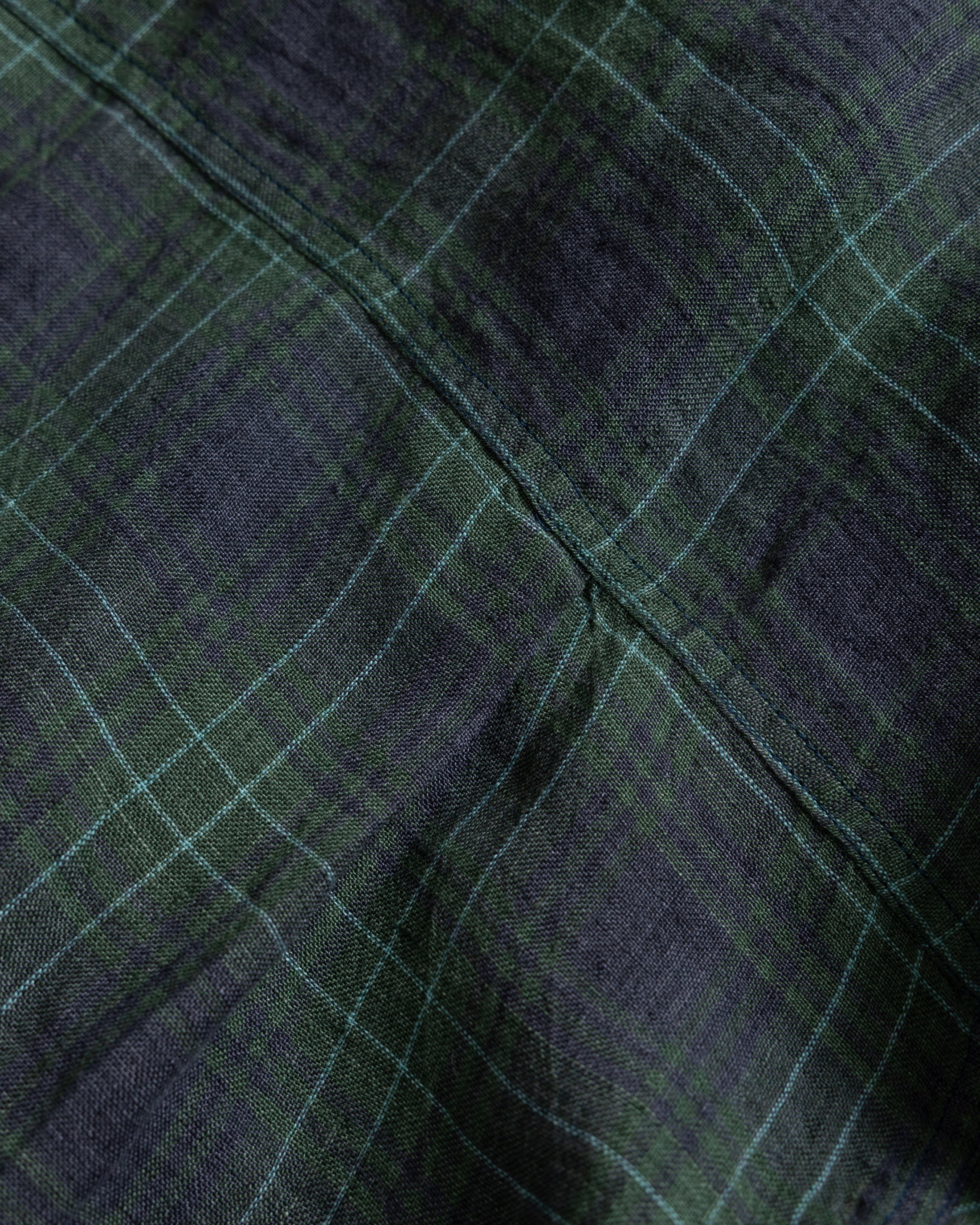 EASY KURTA - SHADED GRASS / SUMMER NAVY / INDIGO BLACKWATCH BELGIAN LINEN