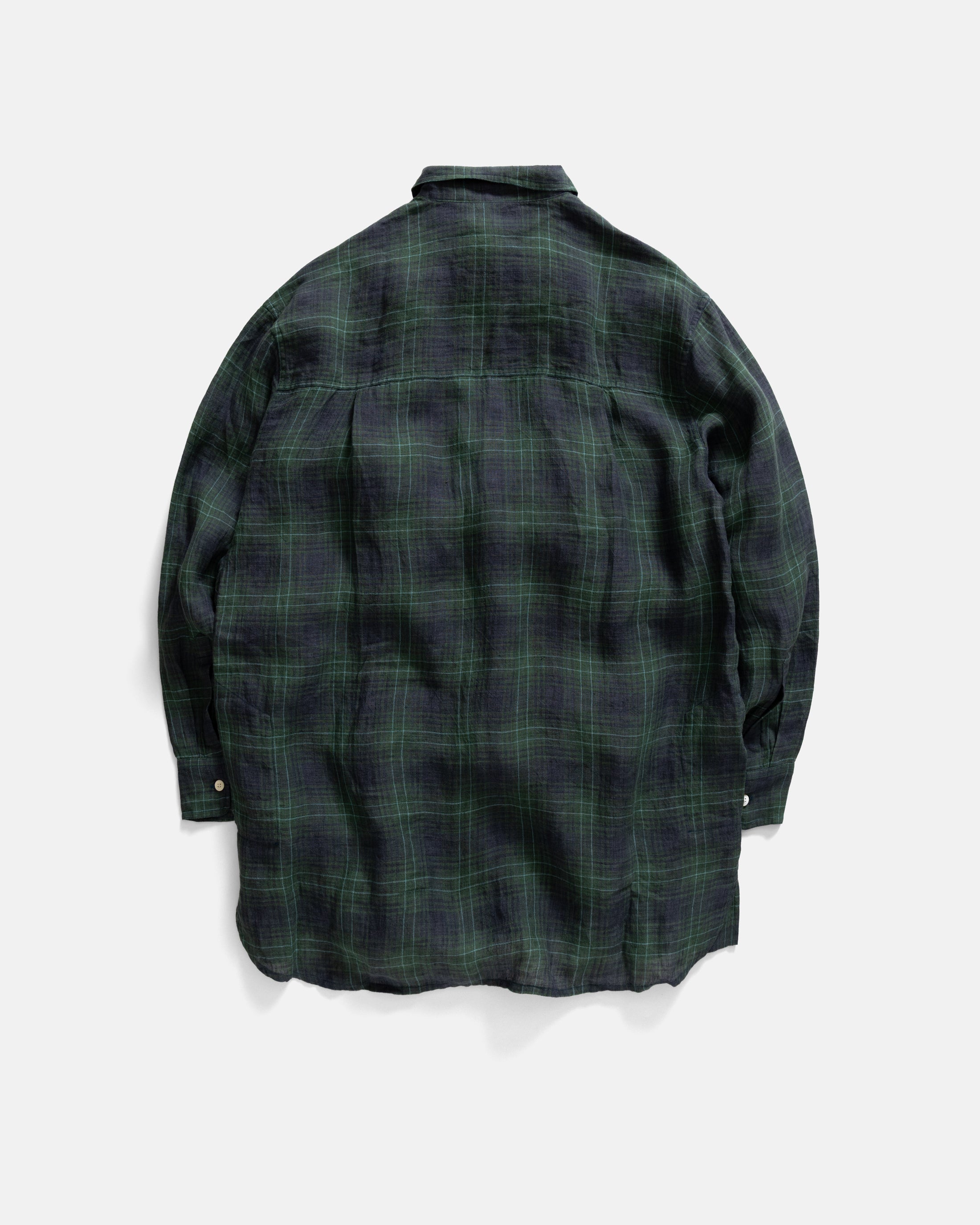 EASY KURTA - SHADED GRASS / SUMMER NAVY / INDIGO BLACKWATCH BELGIAN LINEN