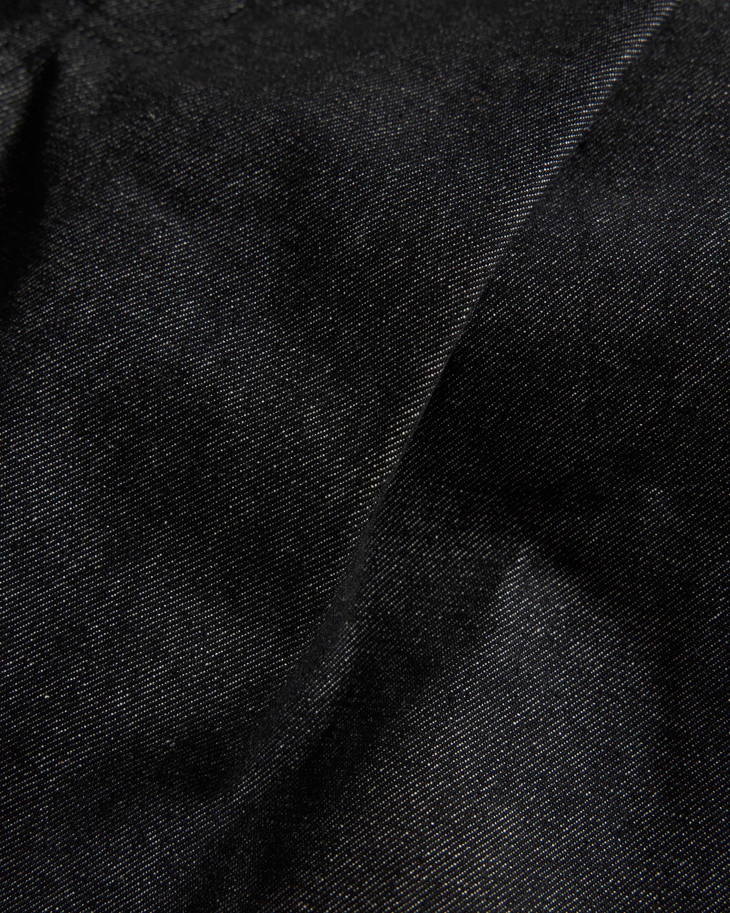 EMERY PLEATED BIG SHORTS - BLACK 13oz. RAW DENIM