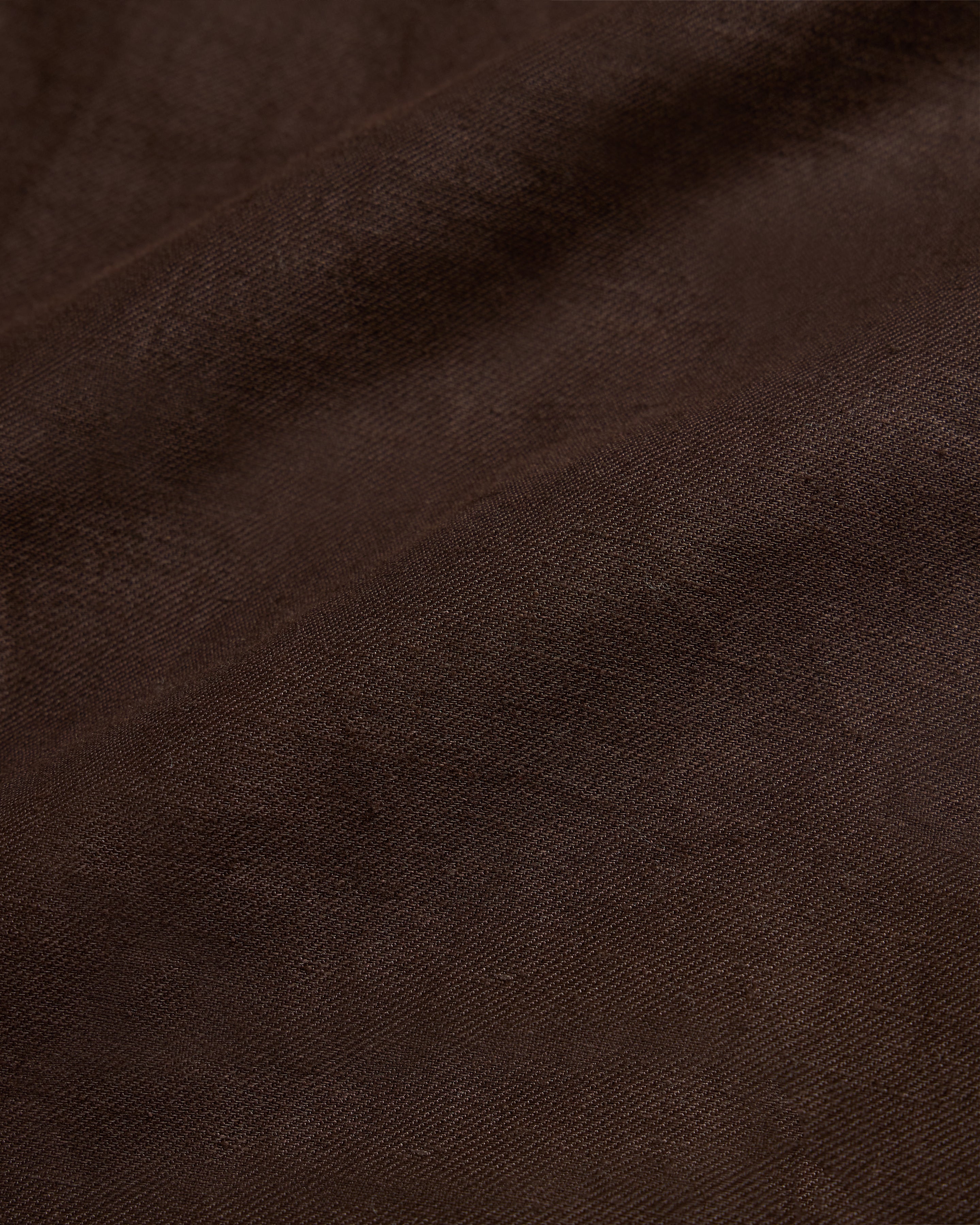 EMERY PLEATED BIG SHORTS - CHOCOLATE BROWN LINEN TWILL