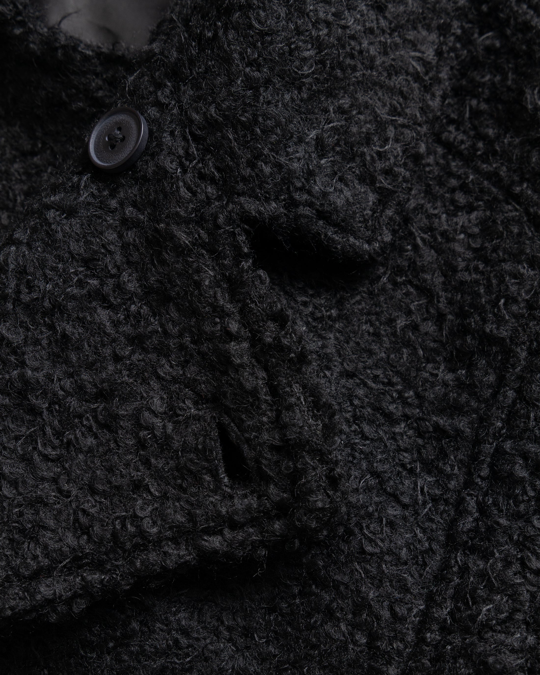 FABRY PANELED TOPCOAT - BLACK 
