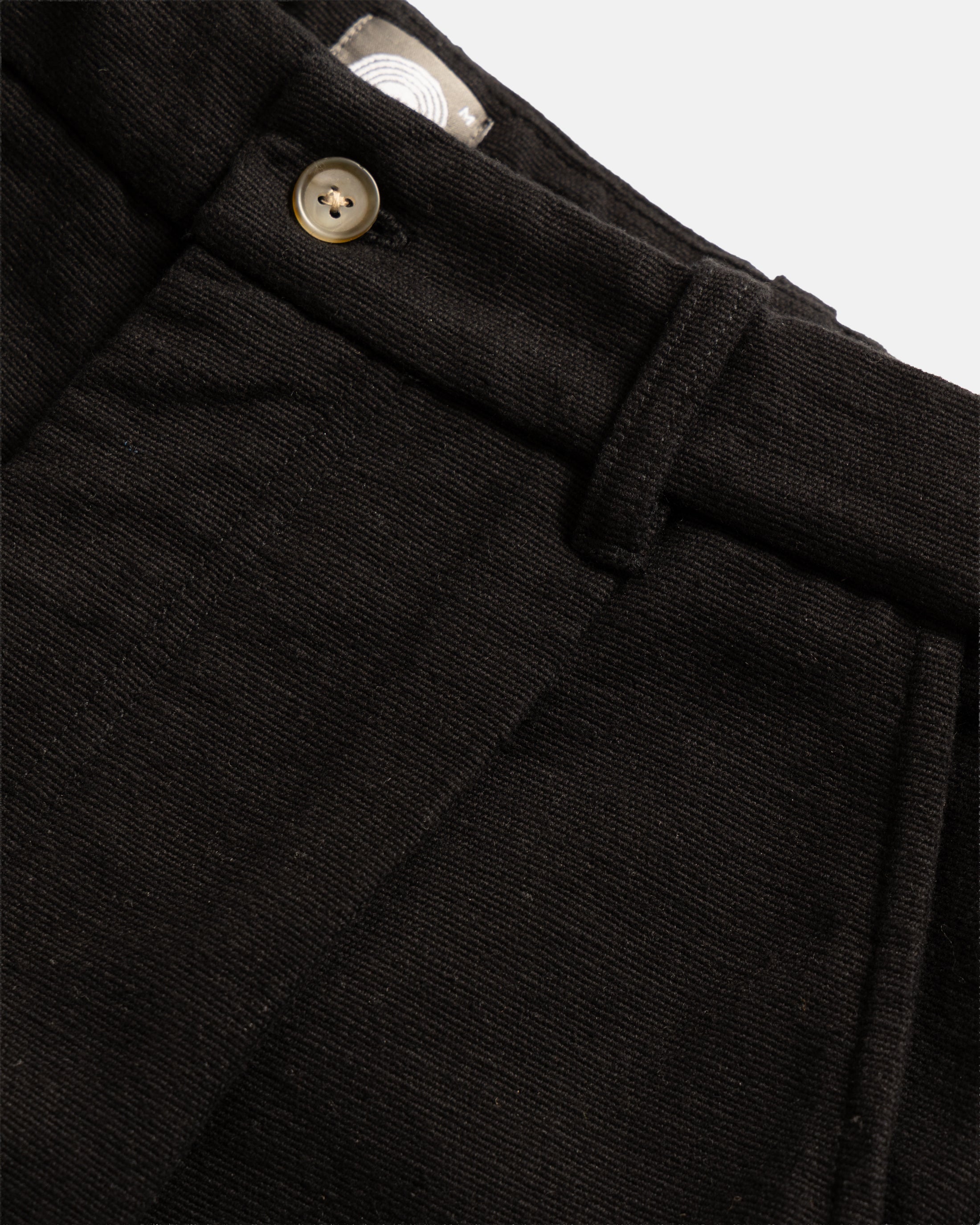 JIAN SINGLE PLEAT PANT - BLACK HANDSPUN COTTON CANVAS – 18 East