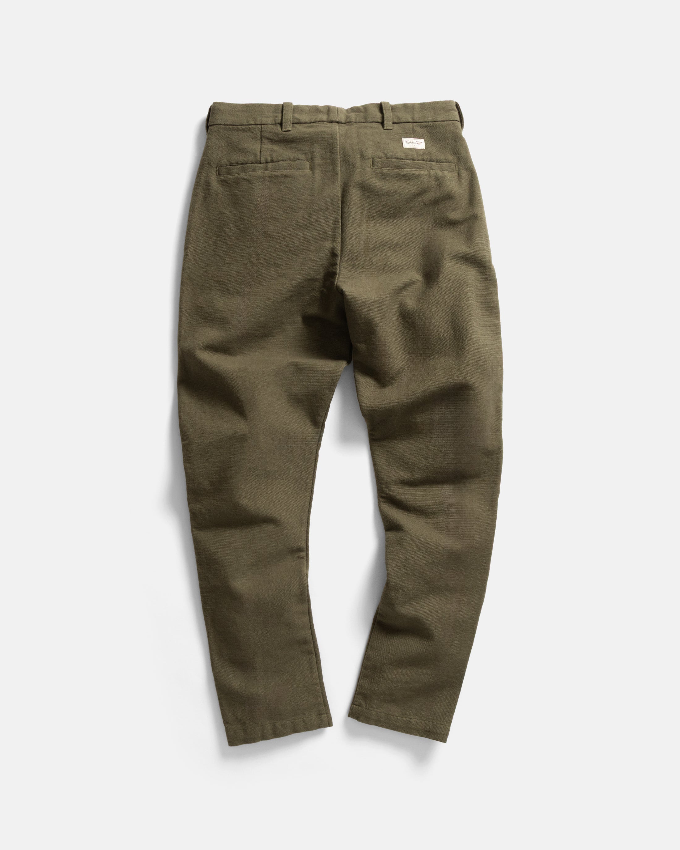 JIAN SINGLE PLEAT PANT - RIFLE GREEN HANDSPUN COTTON CANVAS