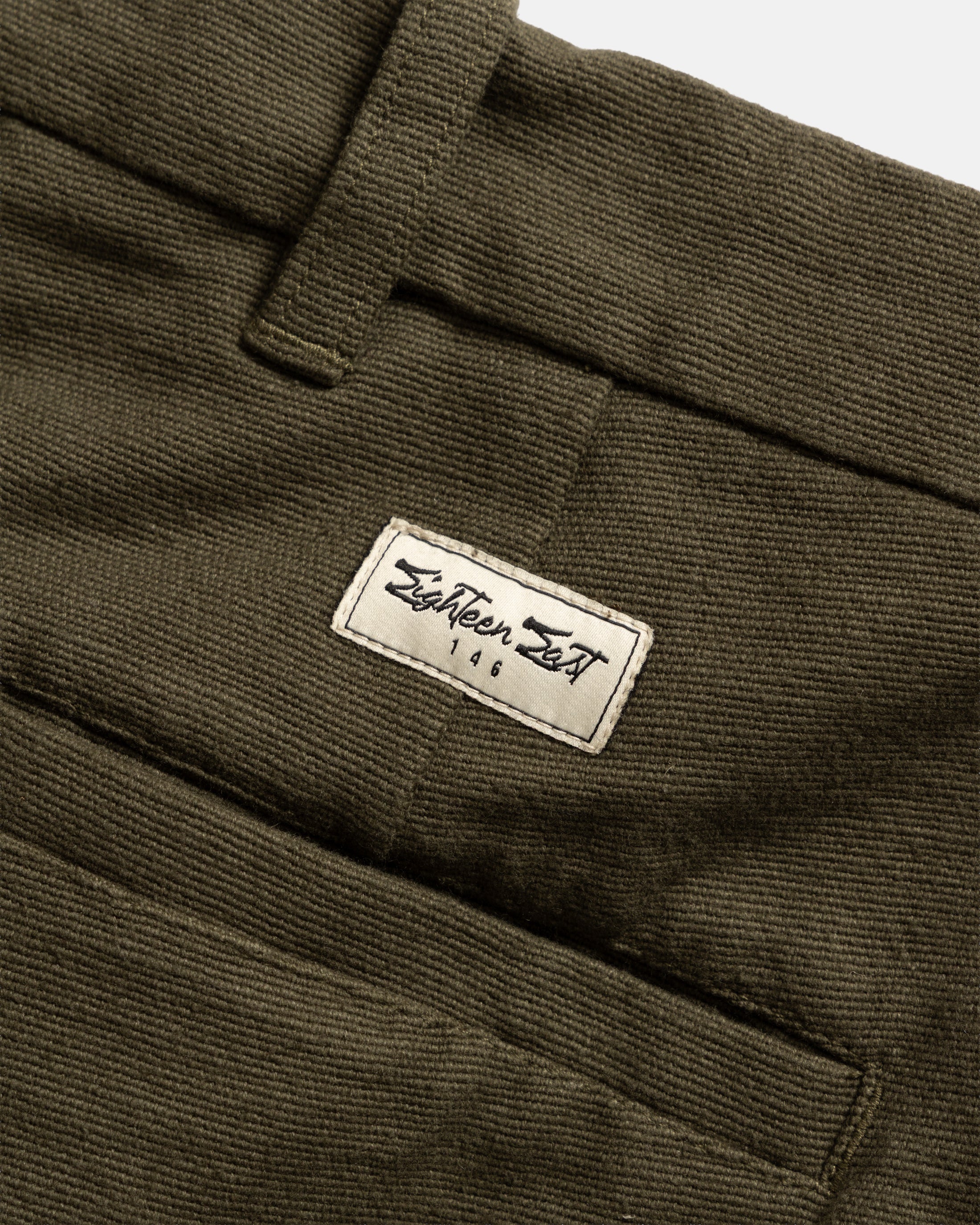 JIAN SINGLE PLEAT PANT - RIFLE GREEN HANDSPUN COTTON CANVAS