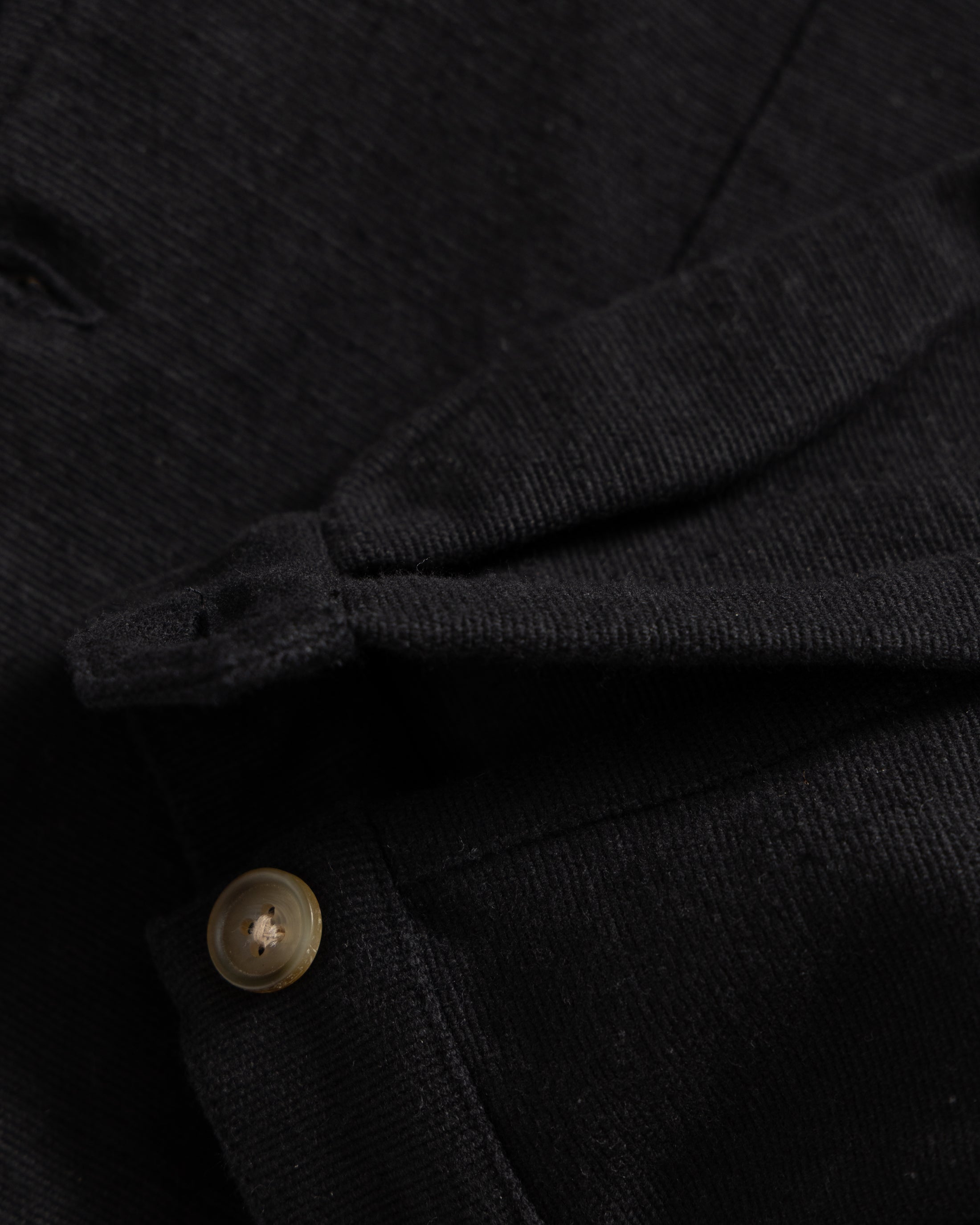 SAM SHIRT JACKET - BLACK HANDSPUN COTTON CANVAS