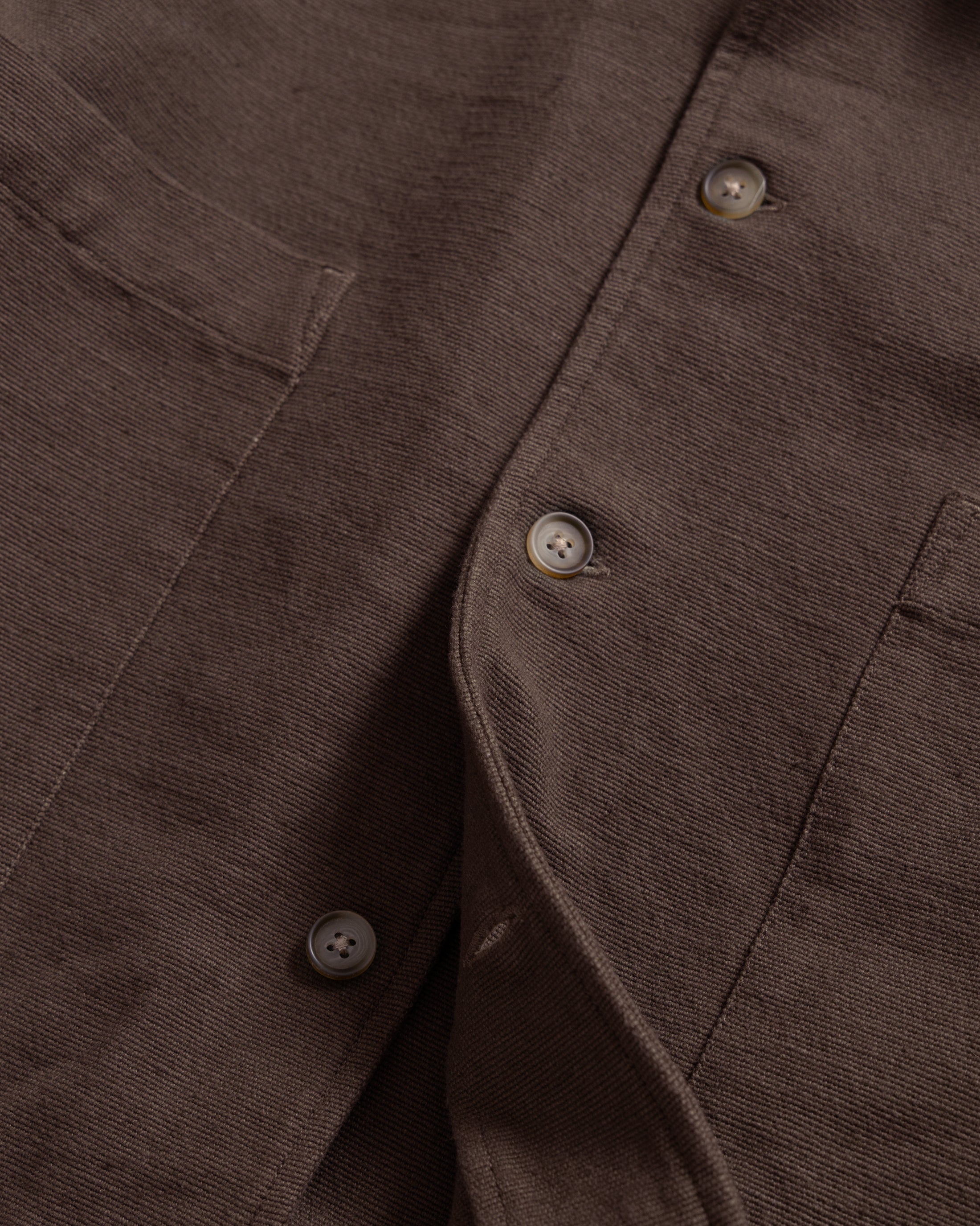 SAM SHIRT JACKET - CHOCOLATE TORTE HANDSPUN COTTON CANVAS – 18 East