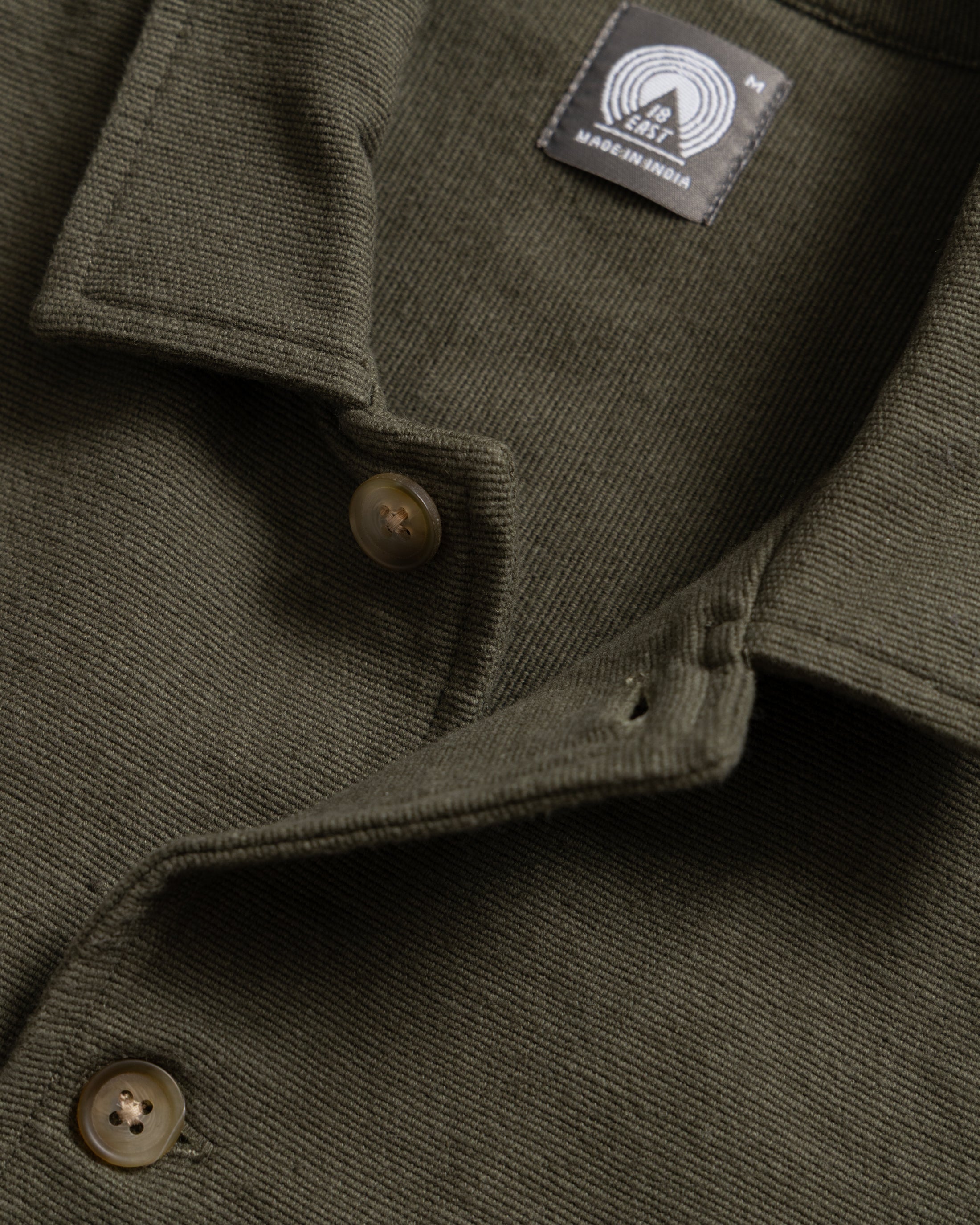 SAM SHIRT JACKET - RIFLE GREEN HANDSPUN COTTON CANVAS – 18 East