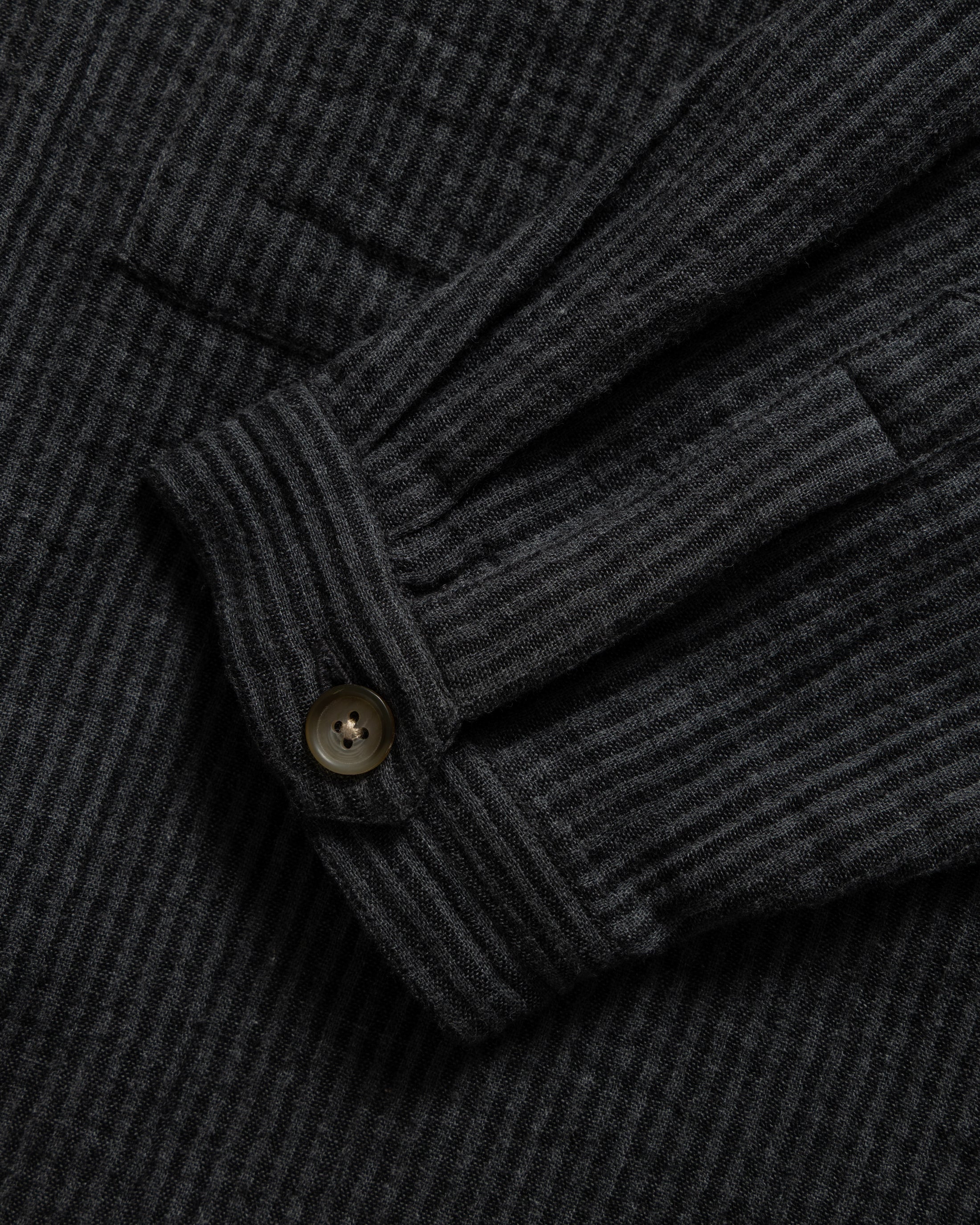 CHAMOIS FLAP POCKET SAM SHIRT - STORM GRAY / BLACK DOUBLE GAUZE COTTON