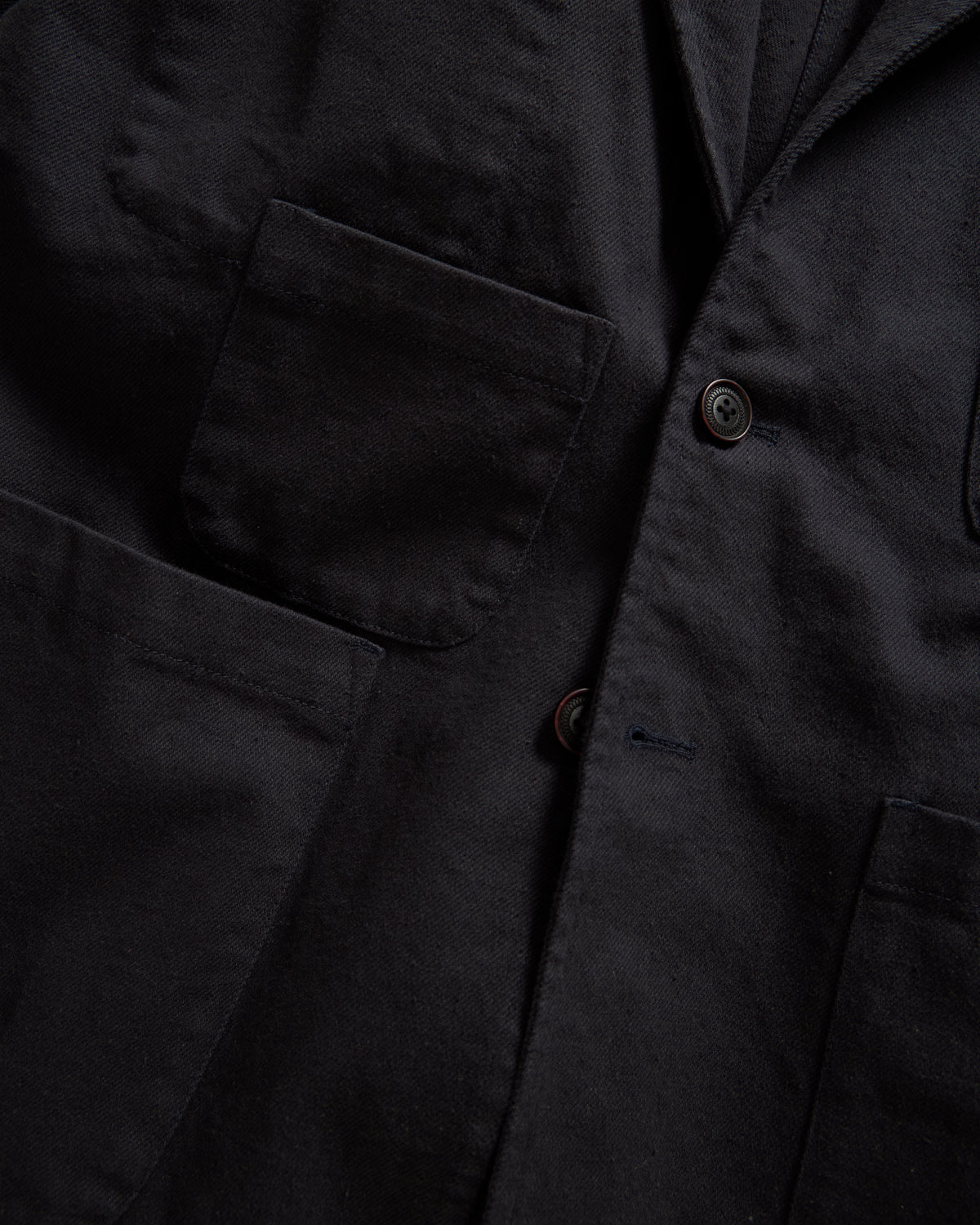 FIN OVERSIZED BLAZER - MIDNIGHT MIDNIGHT NAVY COTTON TWILL