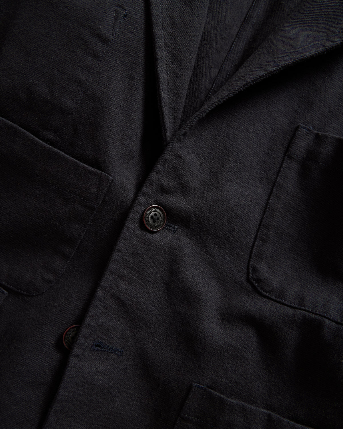 FIN OVERSIZED BLAZER - MIDNIGHT MIDNIGHT NAVY COTTON TWILL