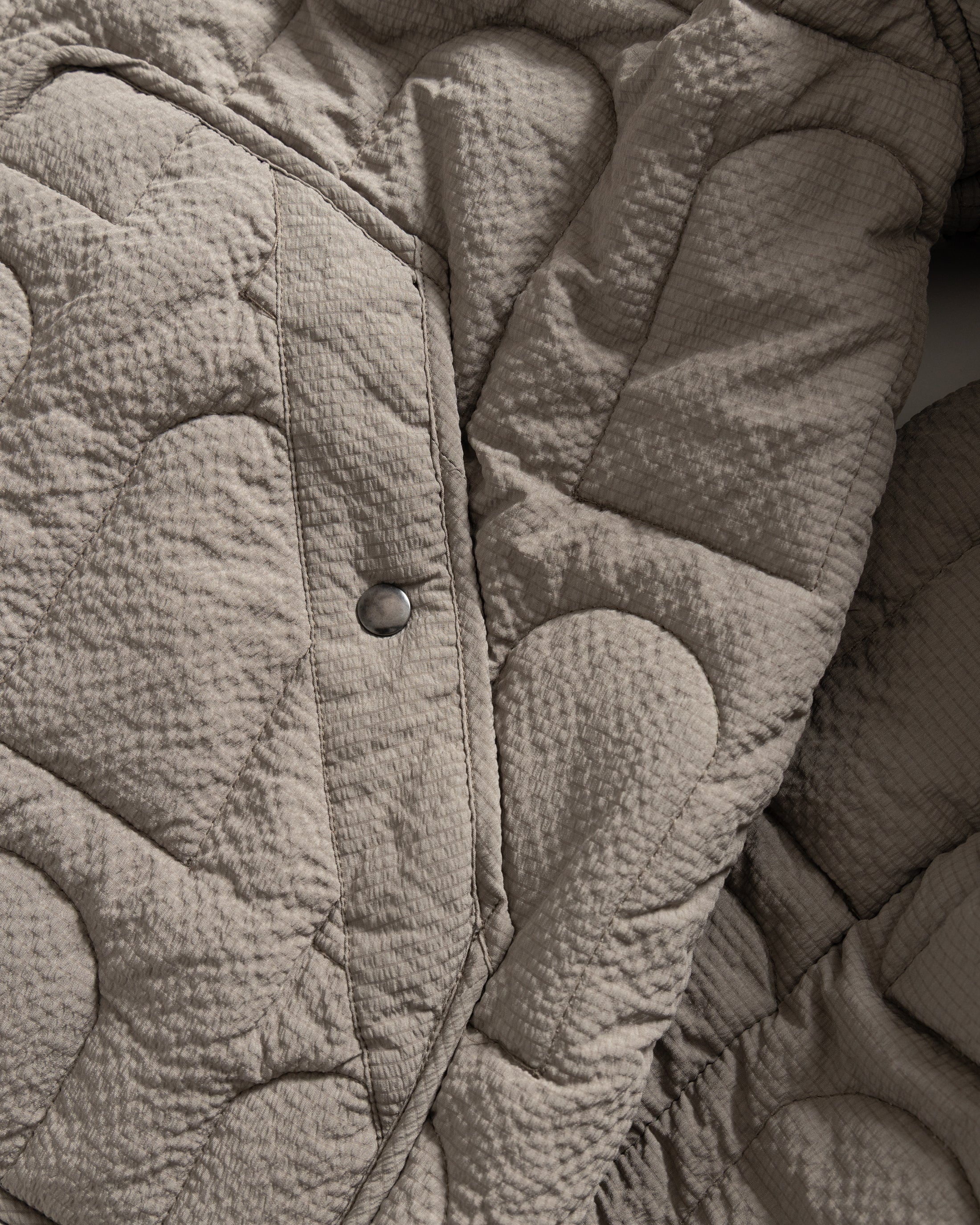 PAOLO FISHTAIL PARKA WITH REMOVABLE QUILTED LINER JACKET - FOLIAGE WAXED NYLON / TRAVERTINE "COBBLESTONE' NYLON RIPSTOP